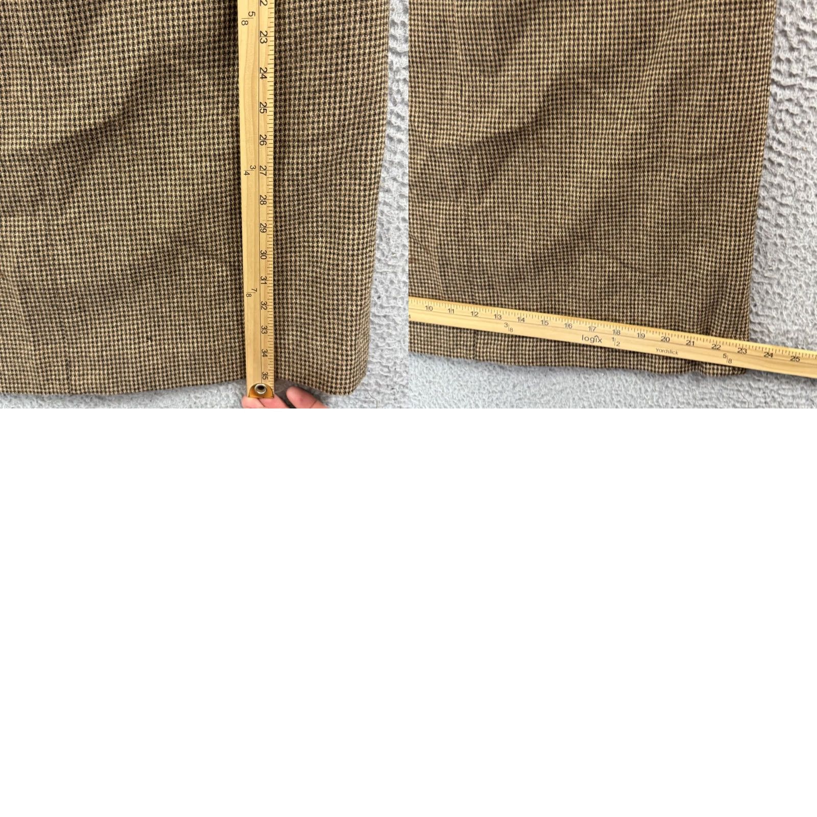 Ralph Lauren VINTAGE Lauren Ralph Lauren Skirt Womens 16 Tweed Wool Zip Button High Rise Long City Preppy 100% Lambswool Size 38" / US 16 / IT 52 - 9 Thumbnail