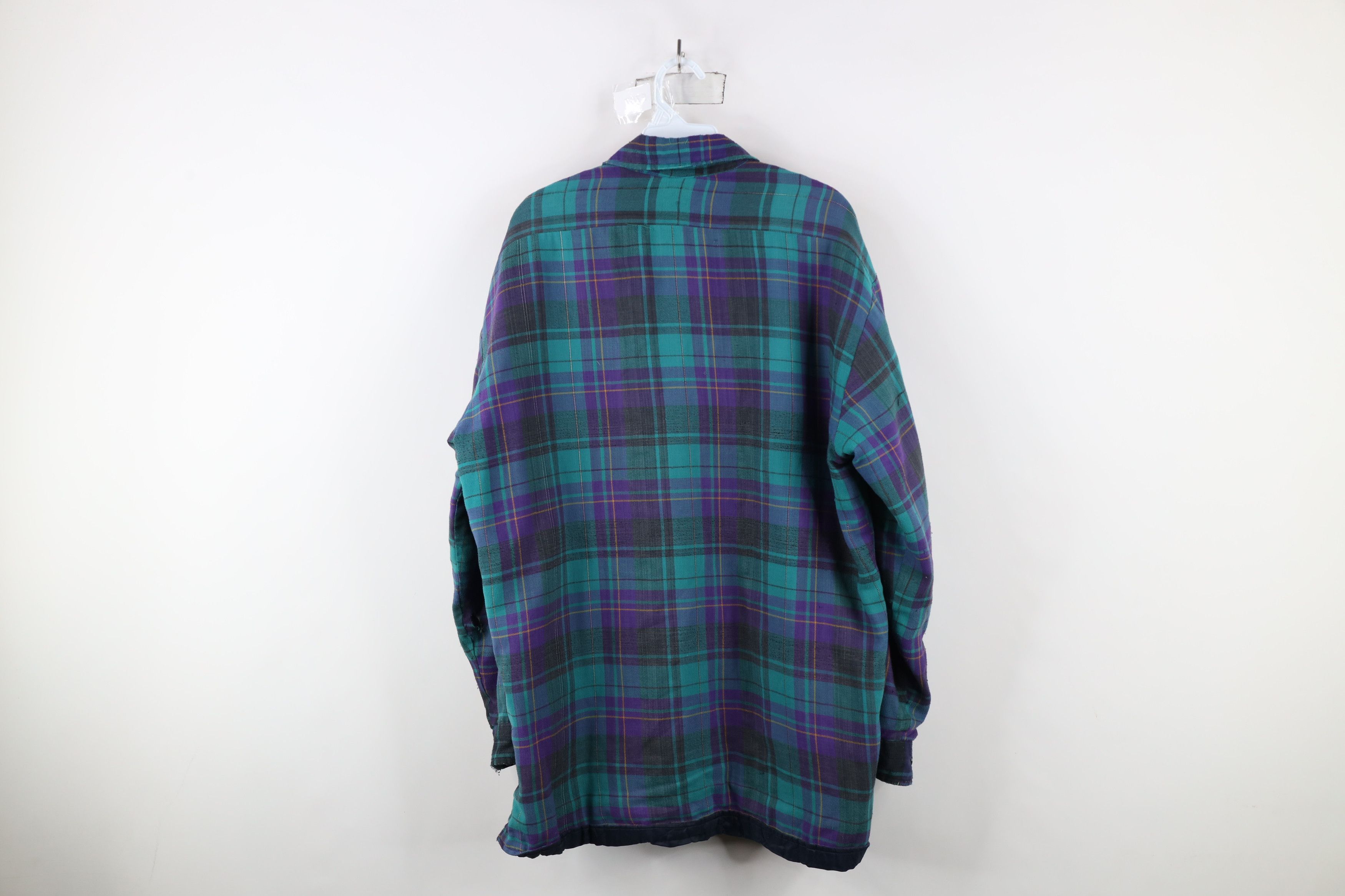 Vintage Vintage 90s Streetwear Quilted Flannel Button Shirt Jacket Size US L / EU 52-54 / 3 - 14 Thumbnail