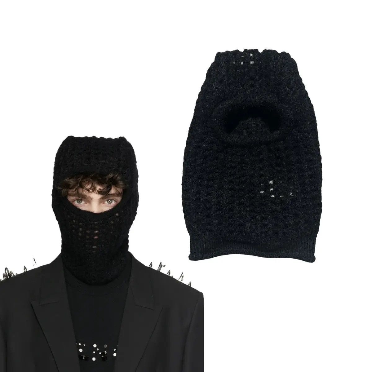 Givenchy Givenchy Black Wool Horn Balaclava Size ONE SIZE - 1 Thumbnail