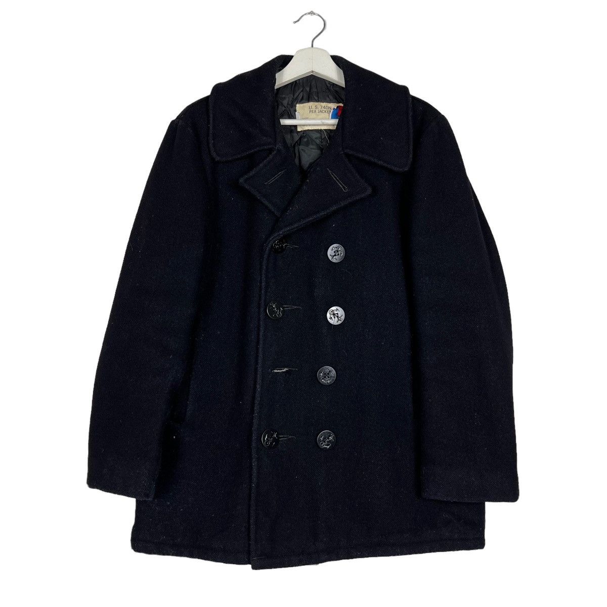 Schott 🔥 VINTAGE SCHOTT NAVY PEACOAT Size US M / EU 48-50 / 2 - 4 Thumbnail