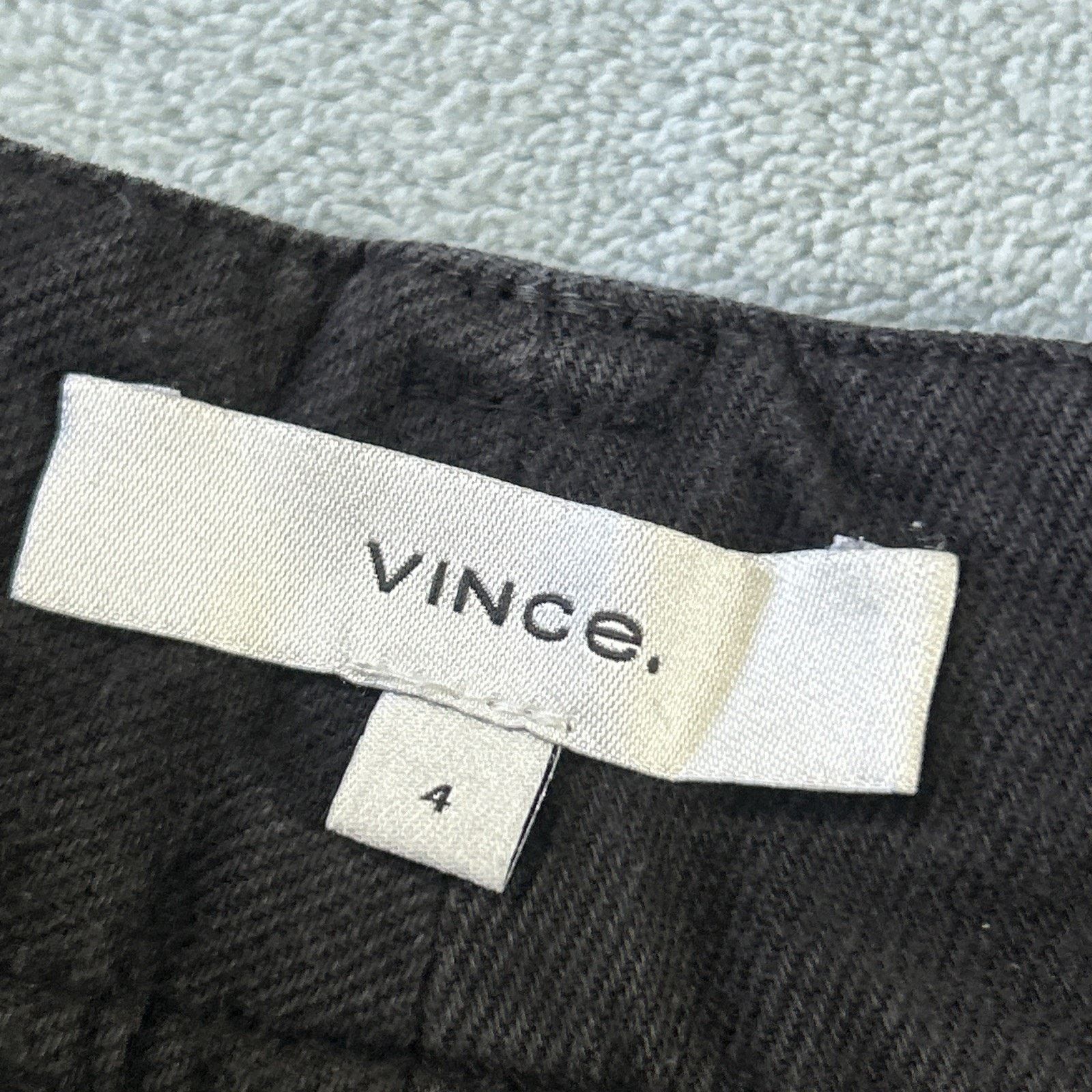 Vince Beyond Baggy Linen Jeans Womens 4 29x28 Hamilton Wide Black Size 27" / US 4 / IT 40 - 6 Thumbnail
