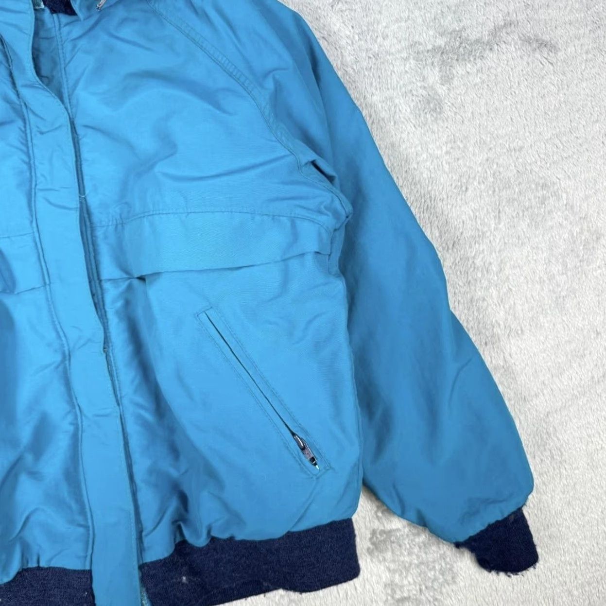 Lands' End VINTAGE Lands' End Jacket Womens Small Blue Hooded Fleece Lined Made in USA 90s Size S / US 4 / IT 40 - 3 Thumbnail