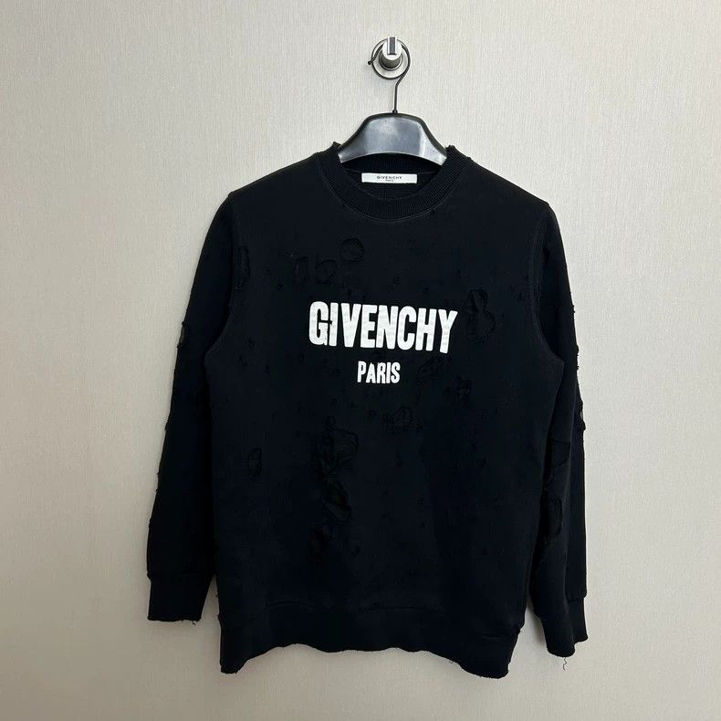 Givenchy Black Big Hole Hoodie XS Size