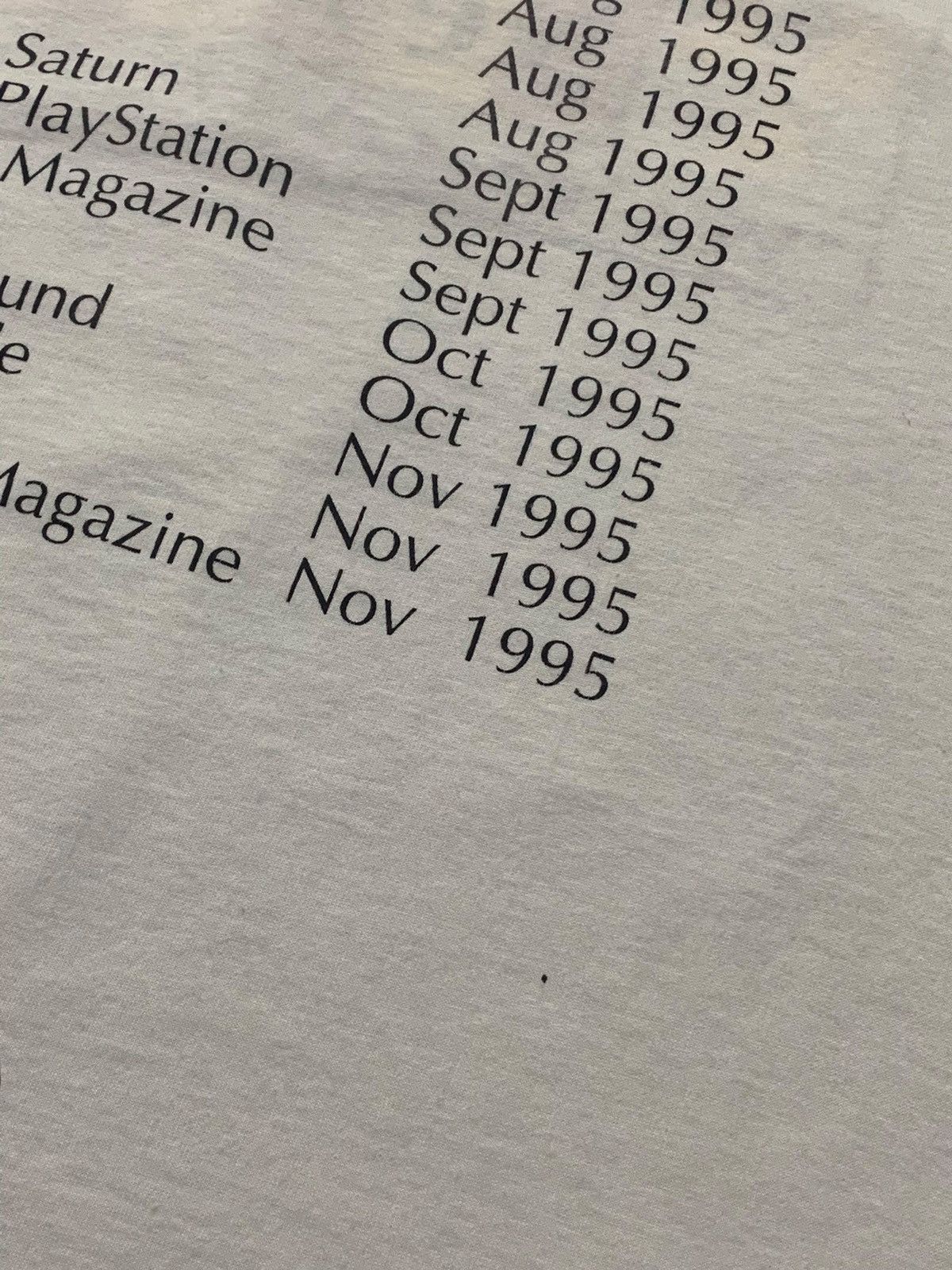 Apple × Playstation × Sony Vintage sendai 1995 Magazine Journalist List Of Gaming Tees Size US XL / EU 56 / 4 - 5 Thumbnail