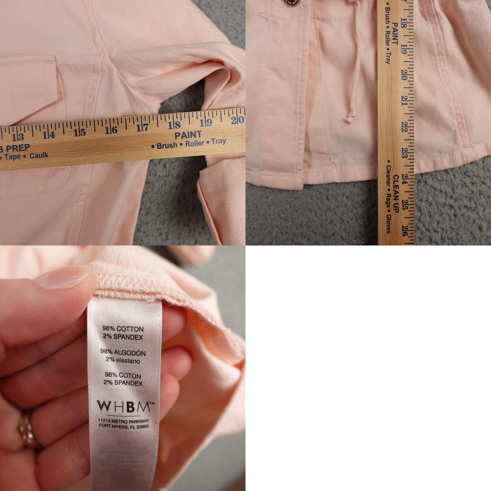 White House Black Market White House Black Market Blouse Shirt Womens 00 Pink Short Sleeve Roll Tab Button Front Front Button Collared Cotton Blouse Size XXS / US 00 / IT 34 - 8 Thumbnail