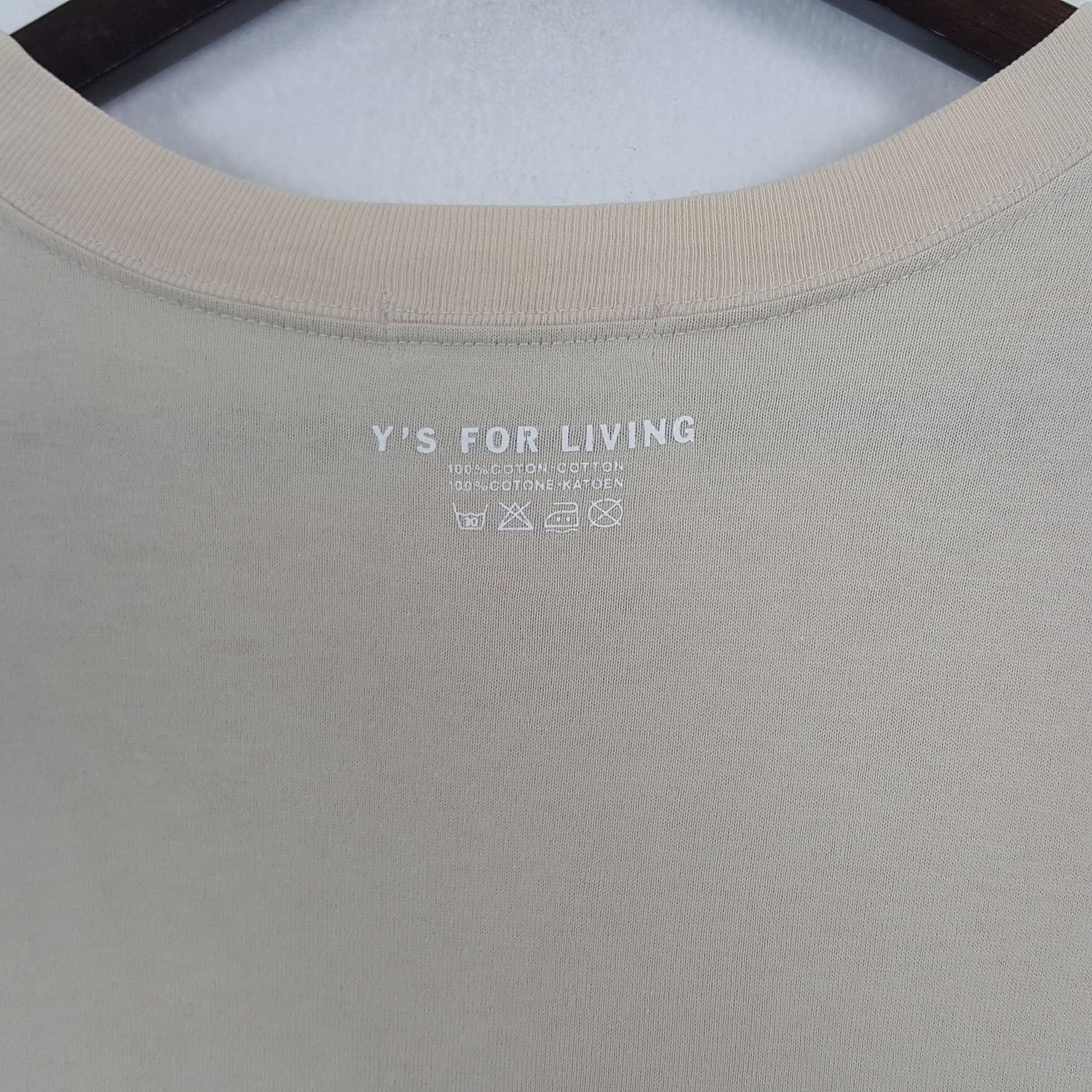 Issey Miyake × Japanese Brand × Vintage Vintage Y's For Living by Issey Miyake Plain Tshirt Size US L / EU 52-54 / 3 - 3 Thumbnail
