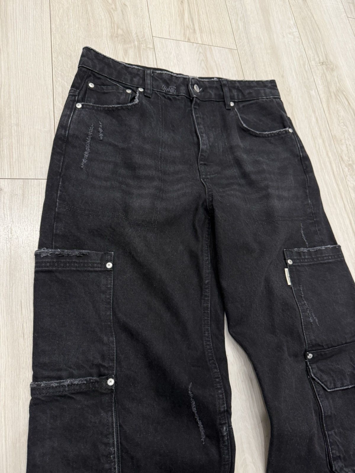 Represent Clo. 🔥Sick Represent Black R3 Workshop Denim Cargo Pants Sicko Y3 Size US 30 / EU 46 - 4 Thumbnail