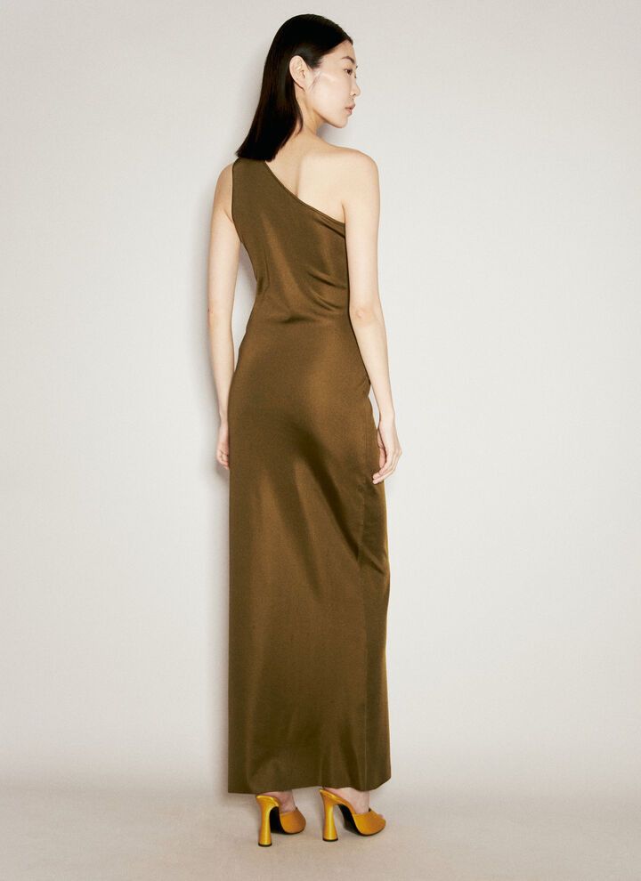 Saint Laurent Paris o1y0126 Maxi Dress in Military Green Size M / US 6-8 / IT 42-44 - 3 Thumbnail