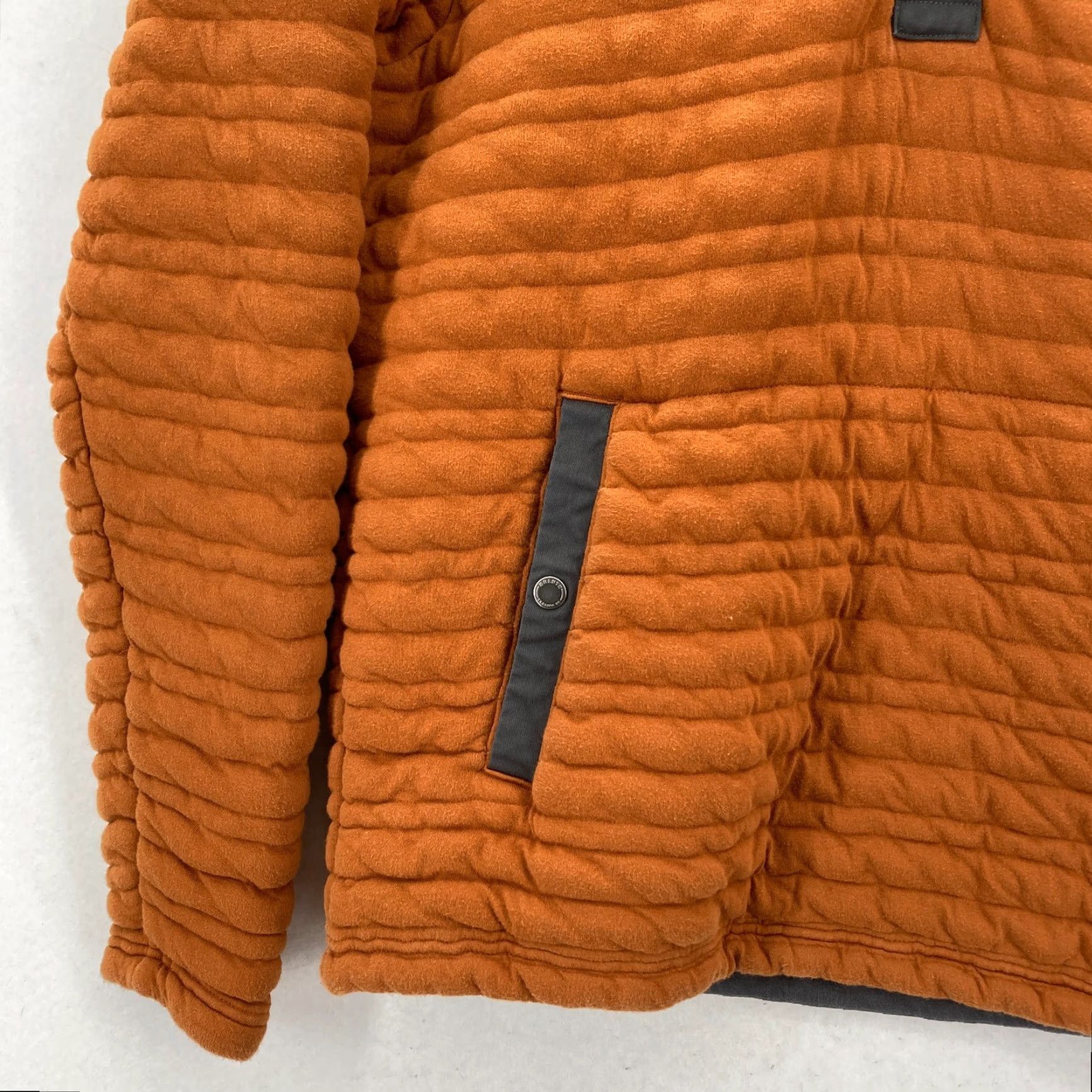 Rusty Duluth Clothing Men's Quilted Pullover Jacket Orange M Knit Workwear Jacket Size US M / EU 48-50 / 2 - 3 Thumbnail