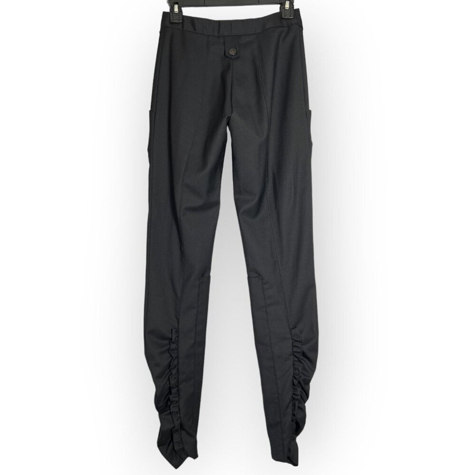 Bruno Pieters Bruno Pieters Black Ruffled Trouser High Rise EU 36 Size 25" / US 0 / IT 36 - 2 Thumbnail