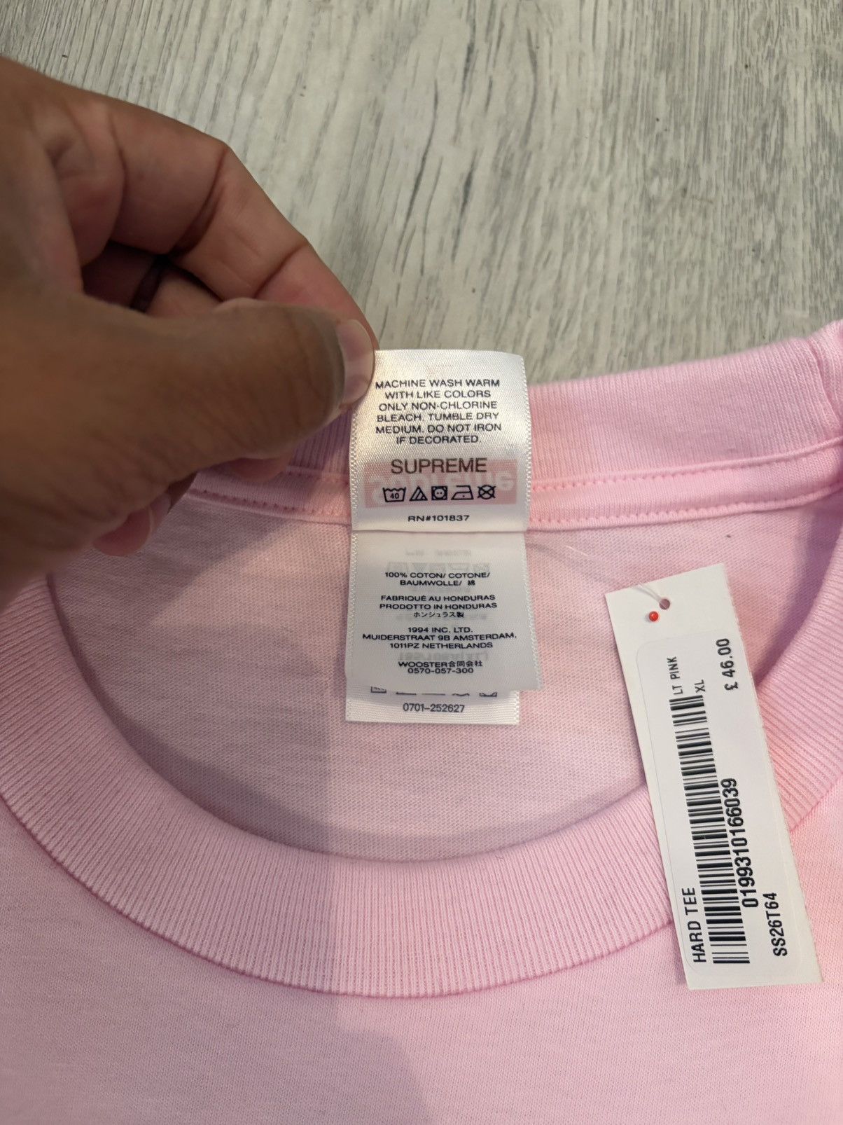 Supreme Supreme SS26 Hard Tee Pink - Size XL Size US XL / EU 56 / 4 - 6 Thumbnail