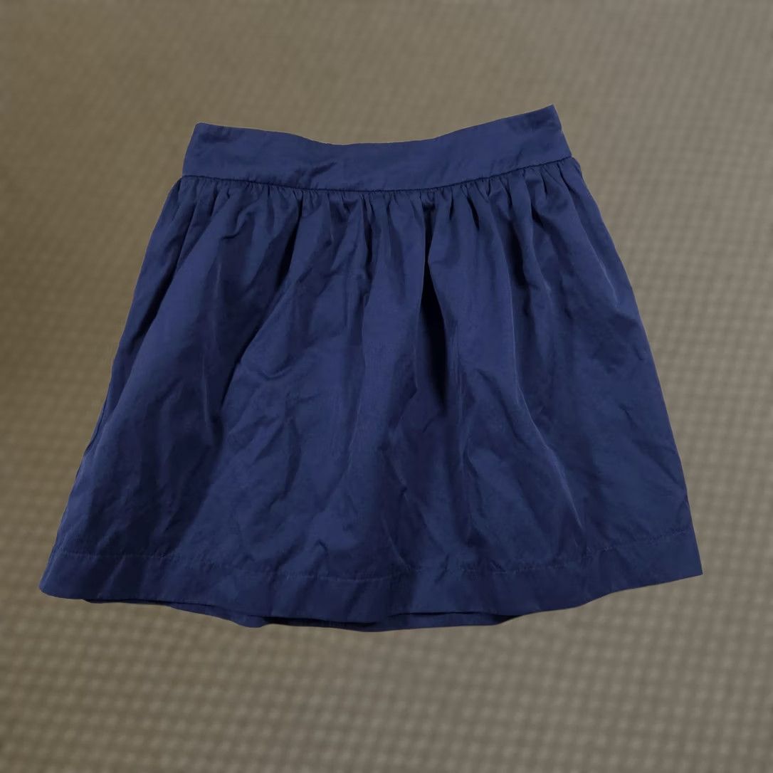 Zara VINTAGE Zara Woman Skirt Womens Small Navy Blue A-Line Pleated Back Zip Mini Casual Size 28" / US 6 / IT 42 - 1 Thumbnail