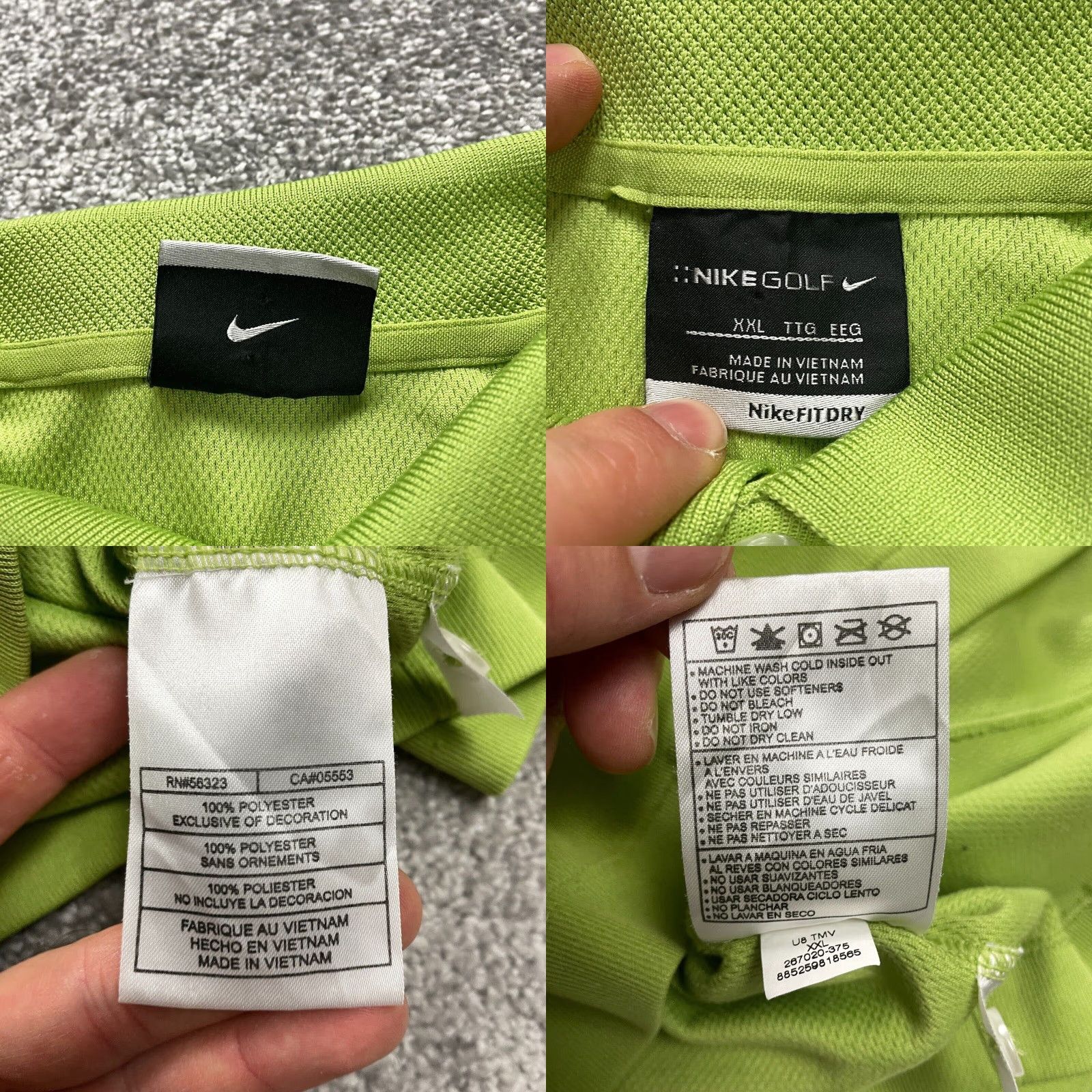 Nike VINTAGE Nike Golf Fit Dry Polo Shirt Mens 2XL Apple Green PSP Industries Outdoor Casual Size US XXL / EU 58 / 5 - 8 Thumbnail