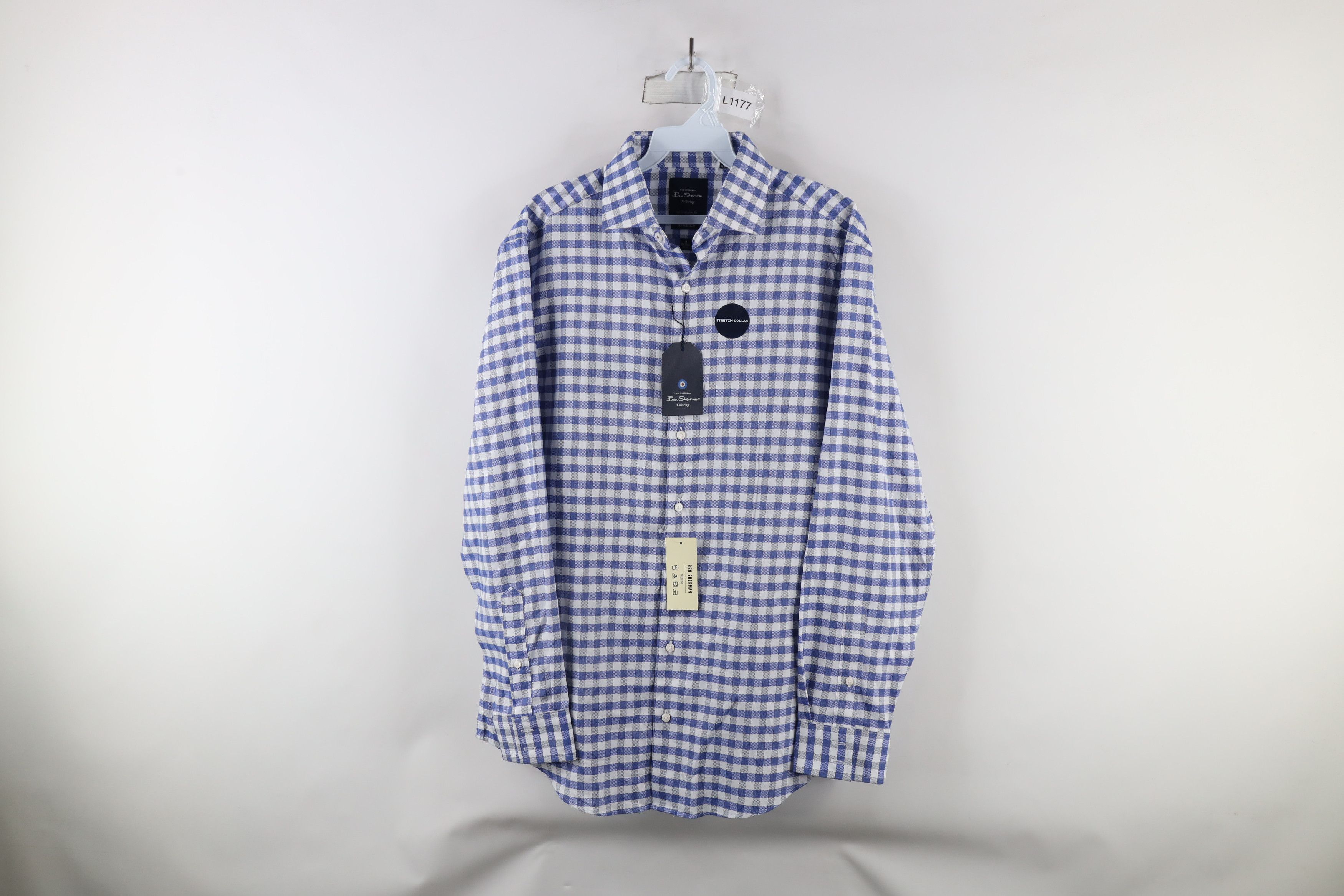 Ben Sherman × Vintage New Ben Sherman Slim Fit Stretch Collared Button Shirt Size US M / EU 48-50 / 2 - 1 Thumbnail