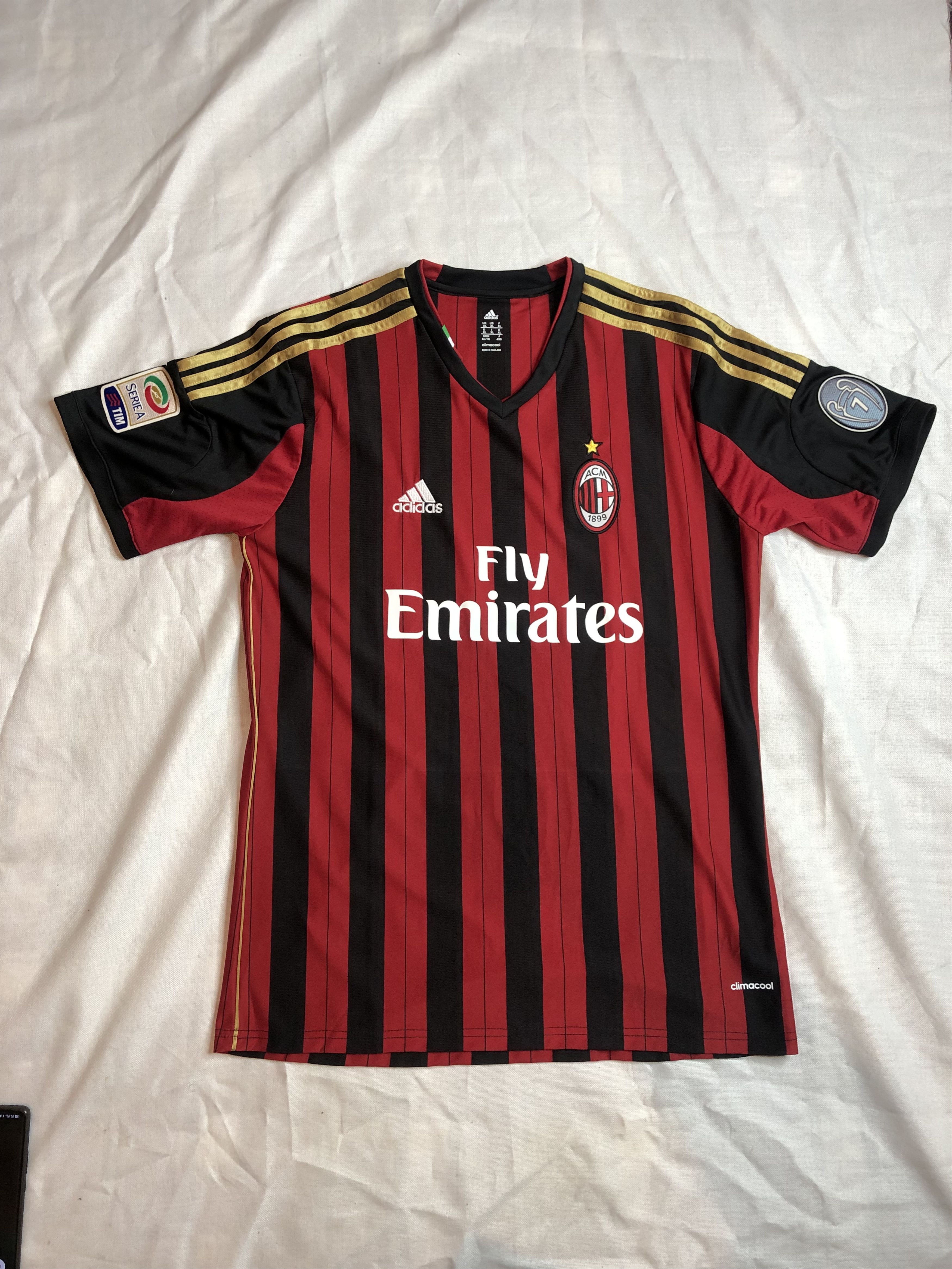 Vintage 13-14 Ac Milan Kaka Home Soccer Jersey Size US XL / EU 56 / 4 - 1 Thumbnail