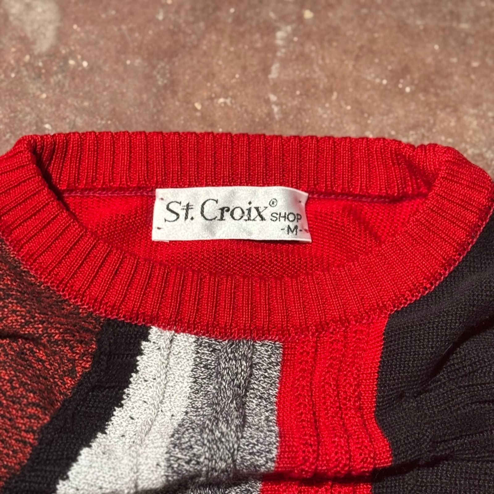 St. Croix 1990s St. Croix Red Knit Sweater Size US M / EU 48-50 / 2 - 5 Thumbnail