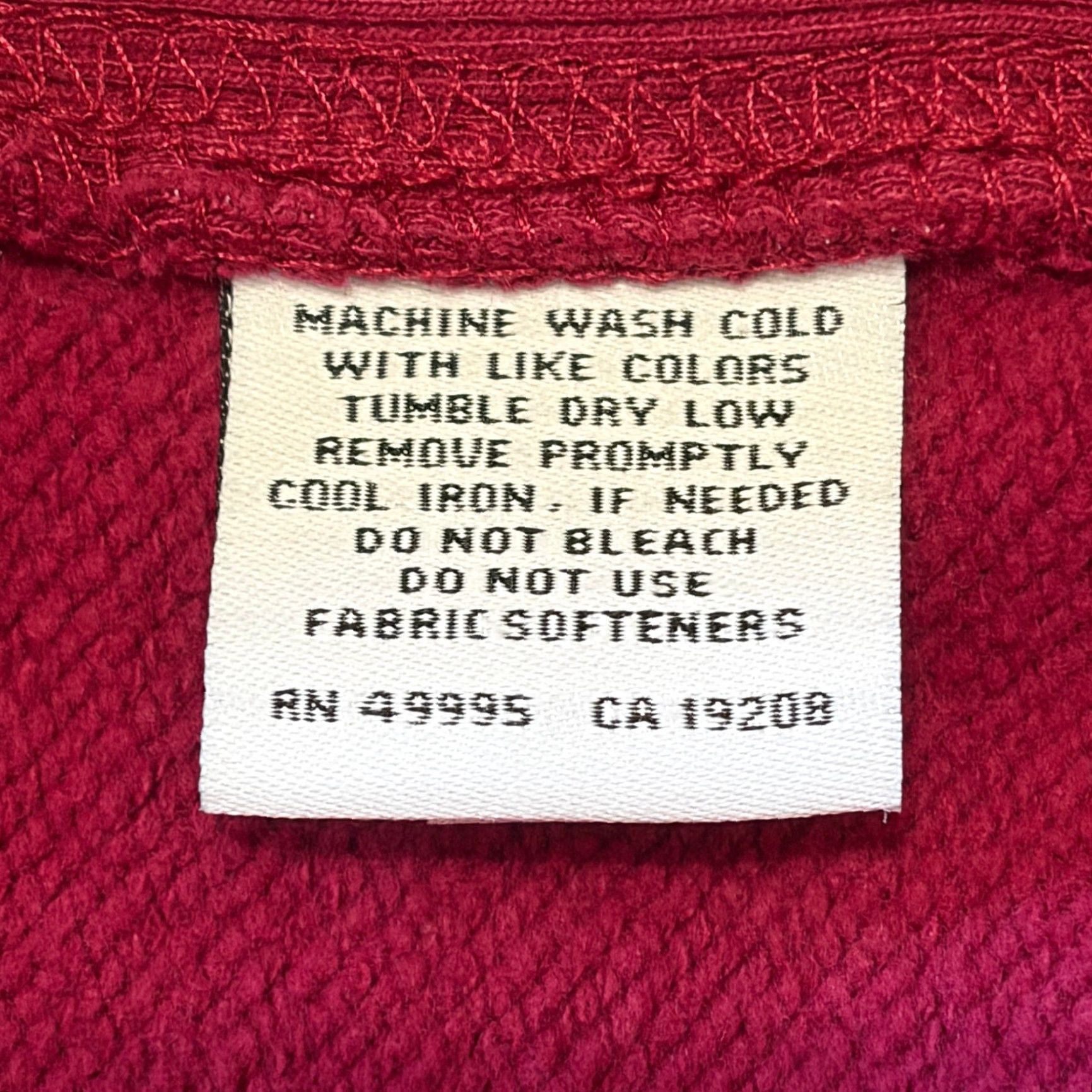 Vintage WearGuard Hoodie Shirt 3XL Unisex Adults Heavyweight Hooded Pullover Burgandy Red 1/4 Zip Zipper Cotton Winter Fall Sports Men Women Size US XXL / EU 58 / 5 - 4 Thumbnail