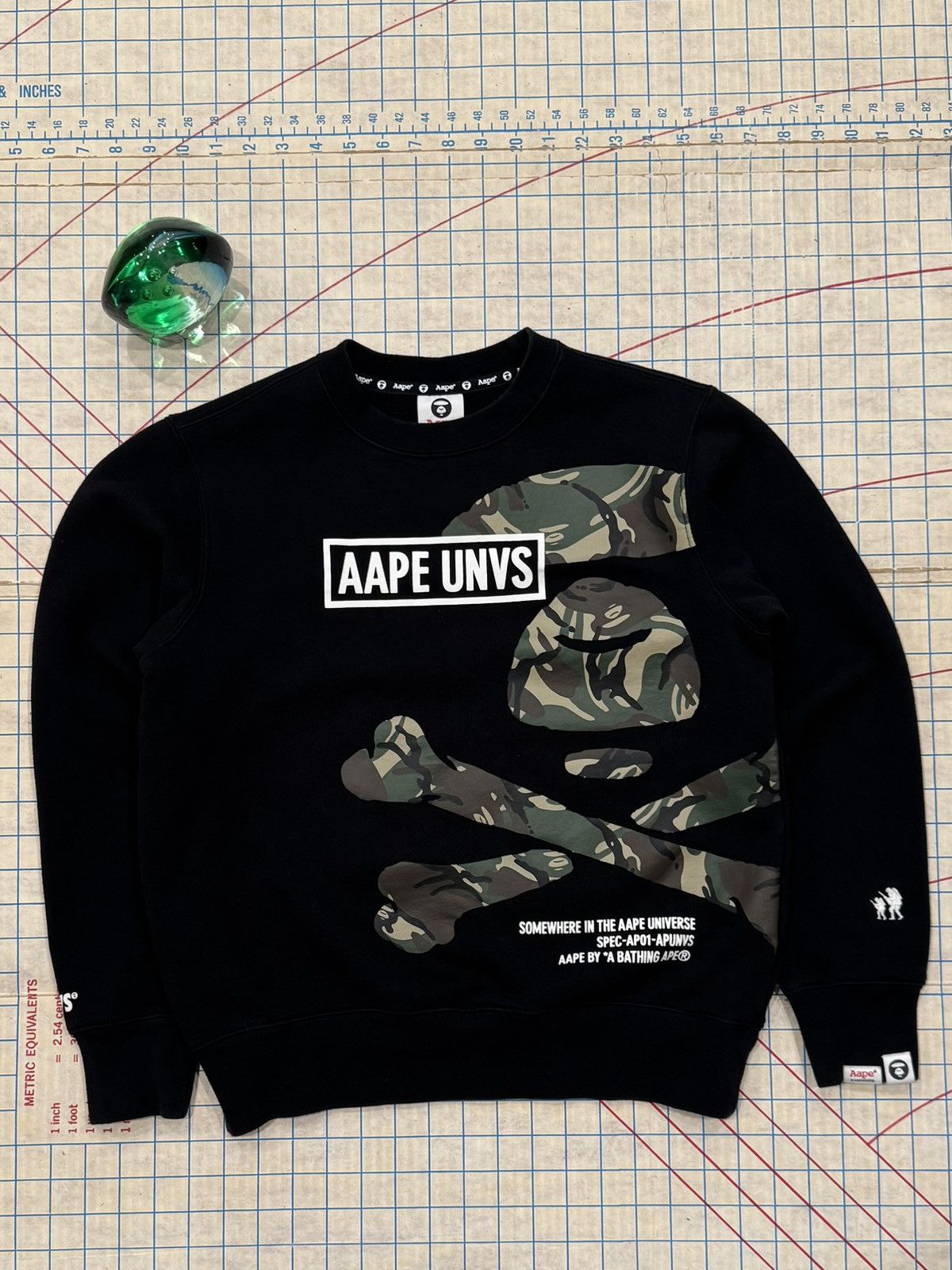 Aape Aape by A Bathing Ape Black Crewneck Sweater Mens Small Size US S / EU 44-46 / 1 - 1 Thumbnail