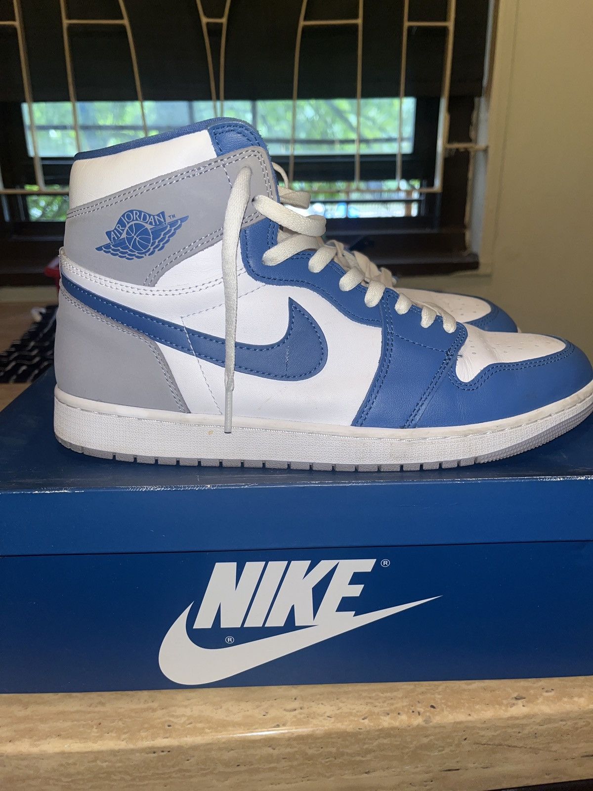 Jordan Brand × Nike Air Jordan 1 Retro High OG “ True blue “ Size US 12 / EU 45 - 5 Thumbnail