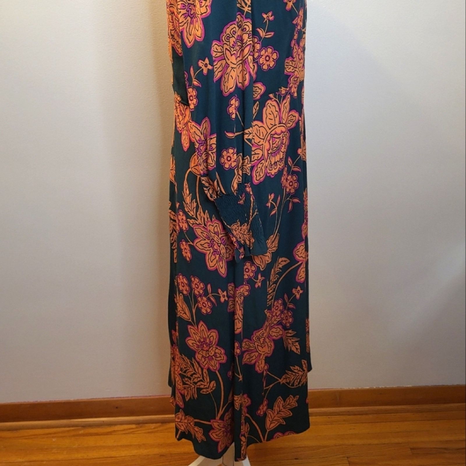 Boden Boden Long Sleeve Floral Print Midi Dress Size 10 Size L / US 10 / IT 46 - 3 Thumbnail