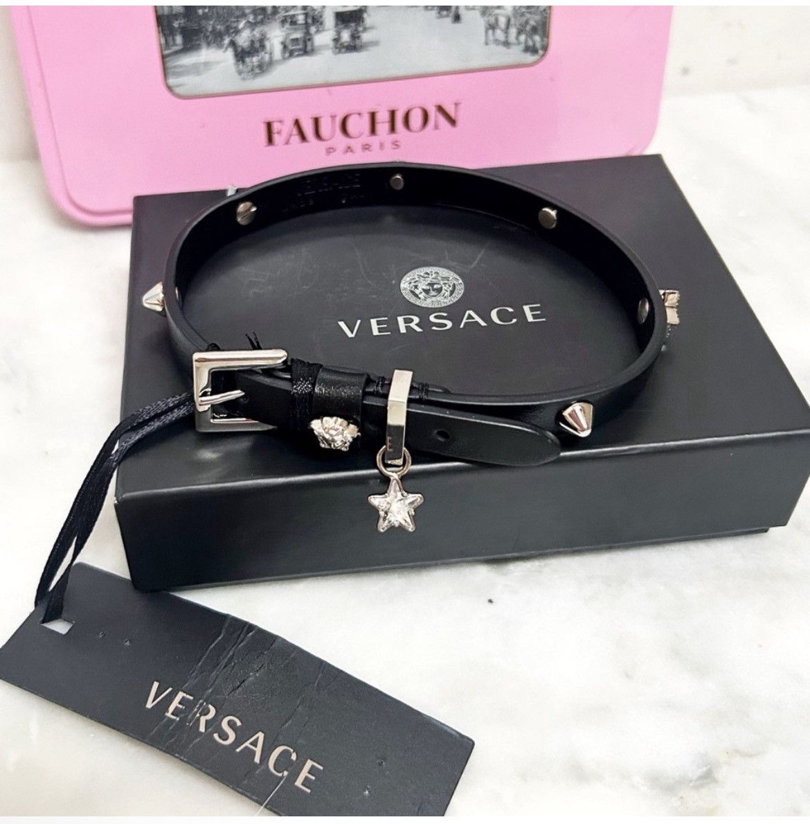 Versace Authentic Versace NWT Medusa Crystal Star Black Stud Choker Size ONE SIZE - 9 Thumbnail