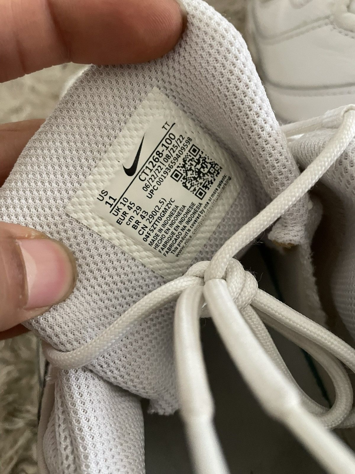 Nike Nike Air Max 95 Triple White Size US 11 / EU 44 - 7 Thumbnail