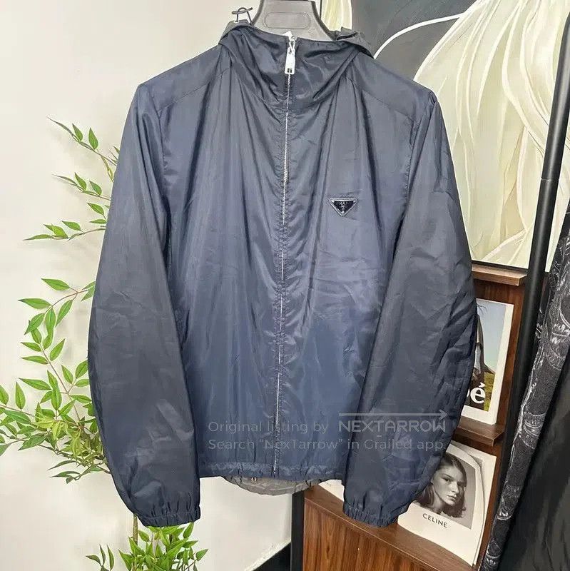 Prada Prada Long Sleeve Navy Men's Outerwear Jacket. Size US M / EU 48-50 / 2 - 1 Thumbnail