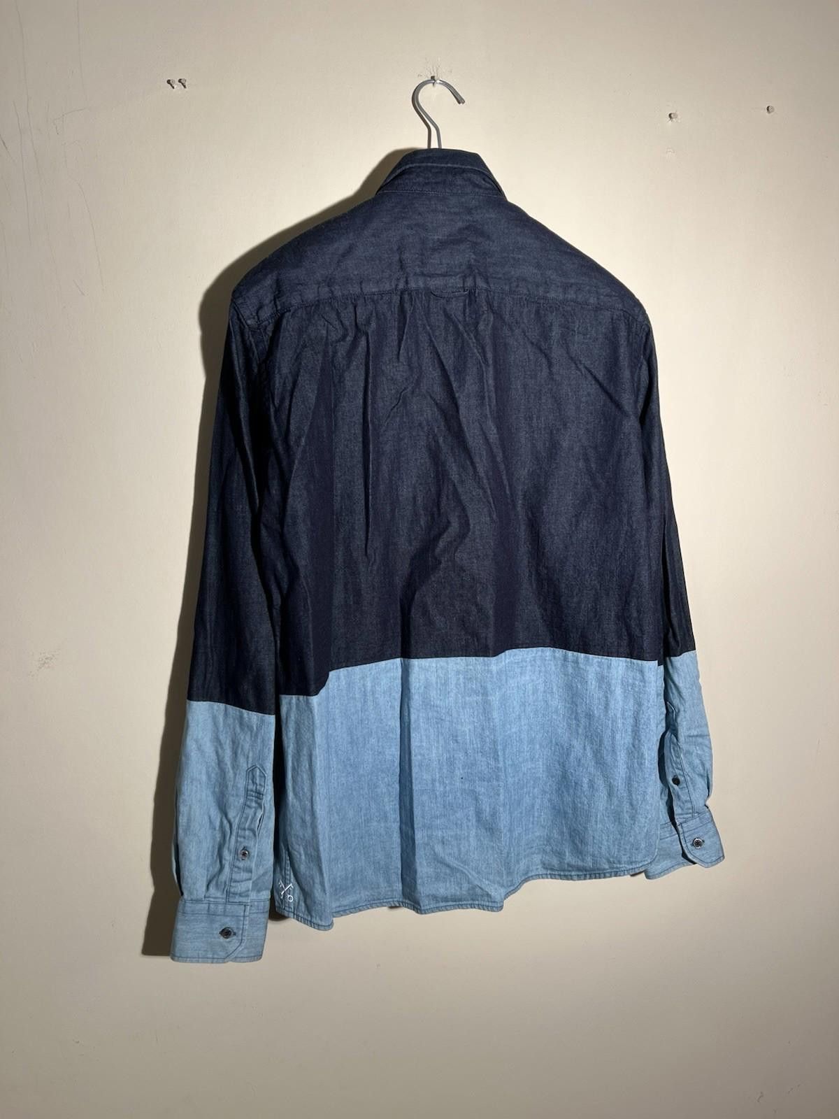 uniform experiment Pre-Owned Uniform Experiment Denim 2 Tone Shirt Size Large Size US L / EU 52-54 / 3 - 4 Thumbnail