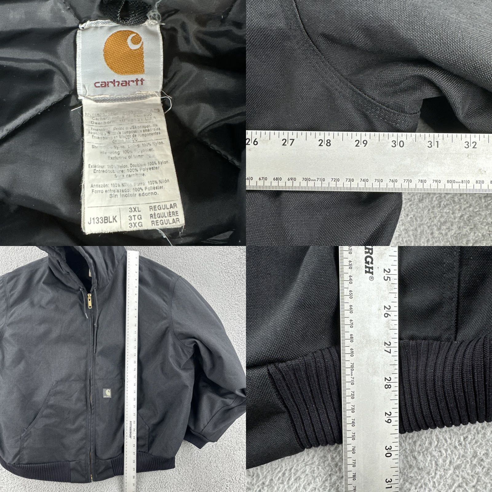 Carhartt Carhartt Jacket Mens 3XL Regular Black Zip Up Hooded Bomber Workwear J133 BLK Size US XXL / EU 58 / 5 - 8 Thumbnail