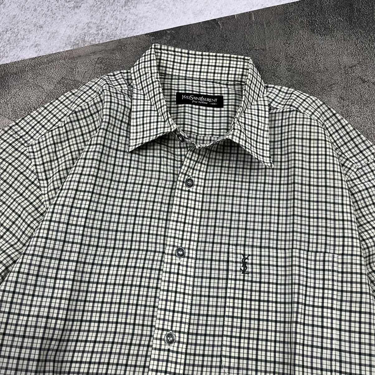 Yves Saint Laurent YVES SAINT LAURENT YSL pour homme plaid button up shirt Size US XL / EU 56 / 4 - 2 Thumbnail