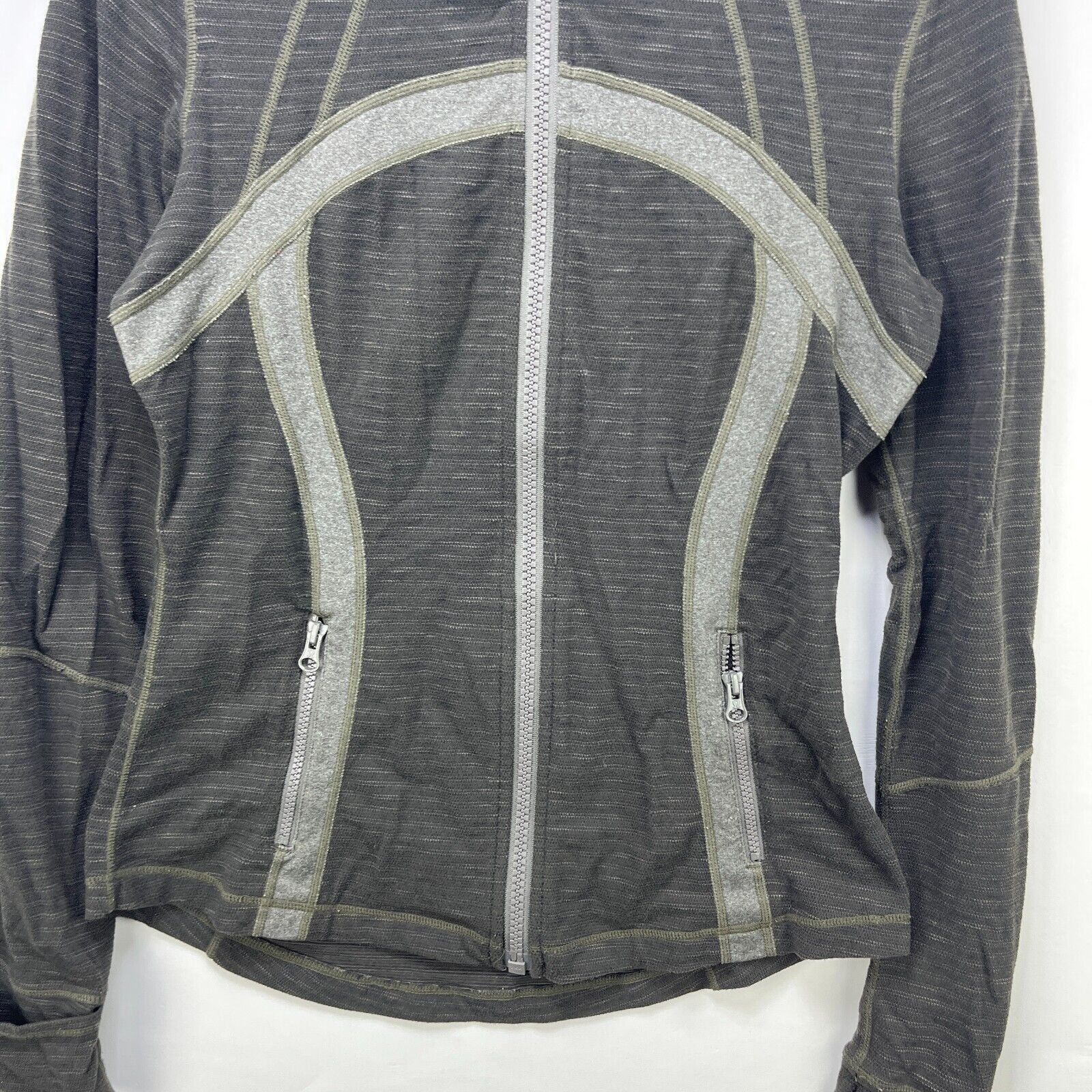 Vintage Lululemon Define Jacket Size 8 Zip up Dark Gray Size US XL / EU 56 / 4 - 2 Thumbnail