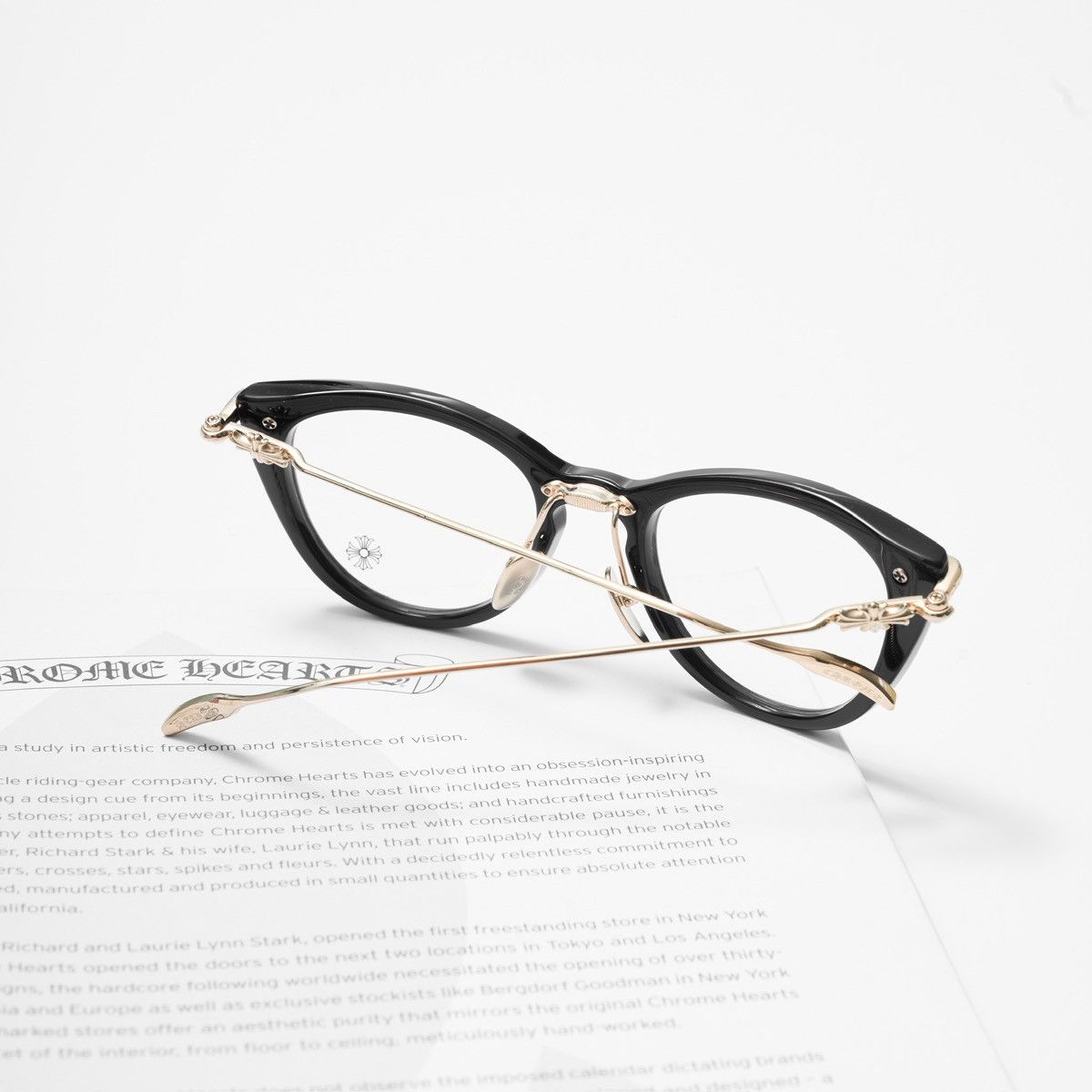 Chrome Hearts CHROME HEARTS NEW LOVER BLACK/GOLD PLATED GLASSES Size ONE SIZE - 7 Thumbnail