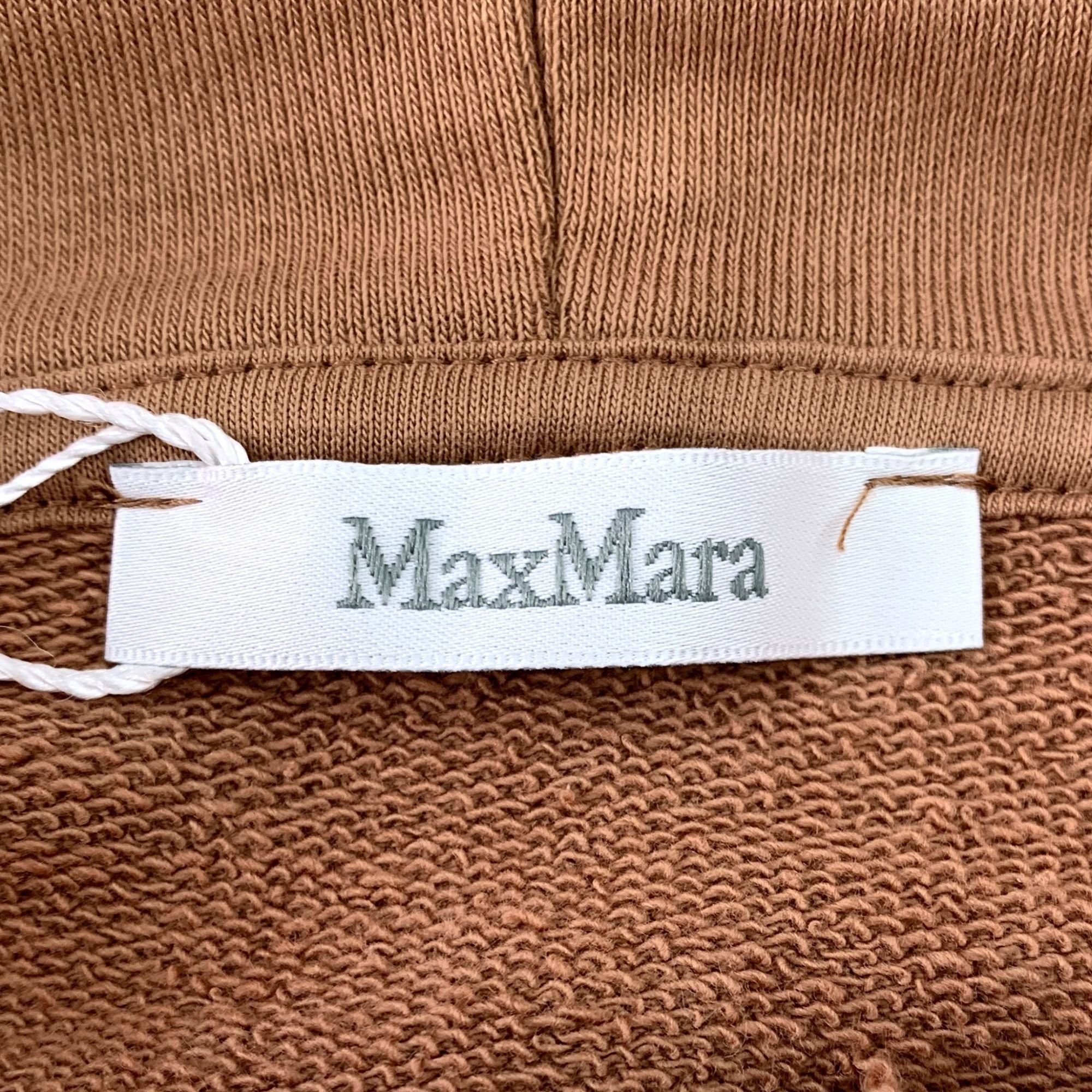 Max Mara X14216 Max Mara Oversized Camel Hoodie Sweatshirt Size XS / US 0-2 / IT 36-38 - 6 Thumbnail