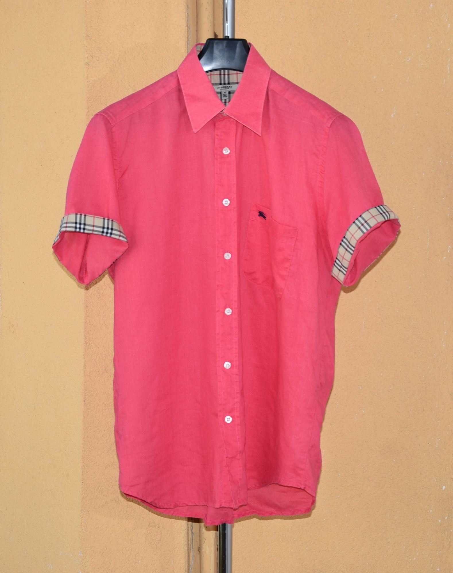 Burberry VINTAGE BURBERRY LINEN SHIRT NOVA CHECK TRIM LOGO ACTUAL L Size US L / EU 52-54 / 3 - 8 Thumbnail