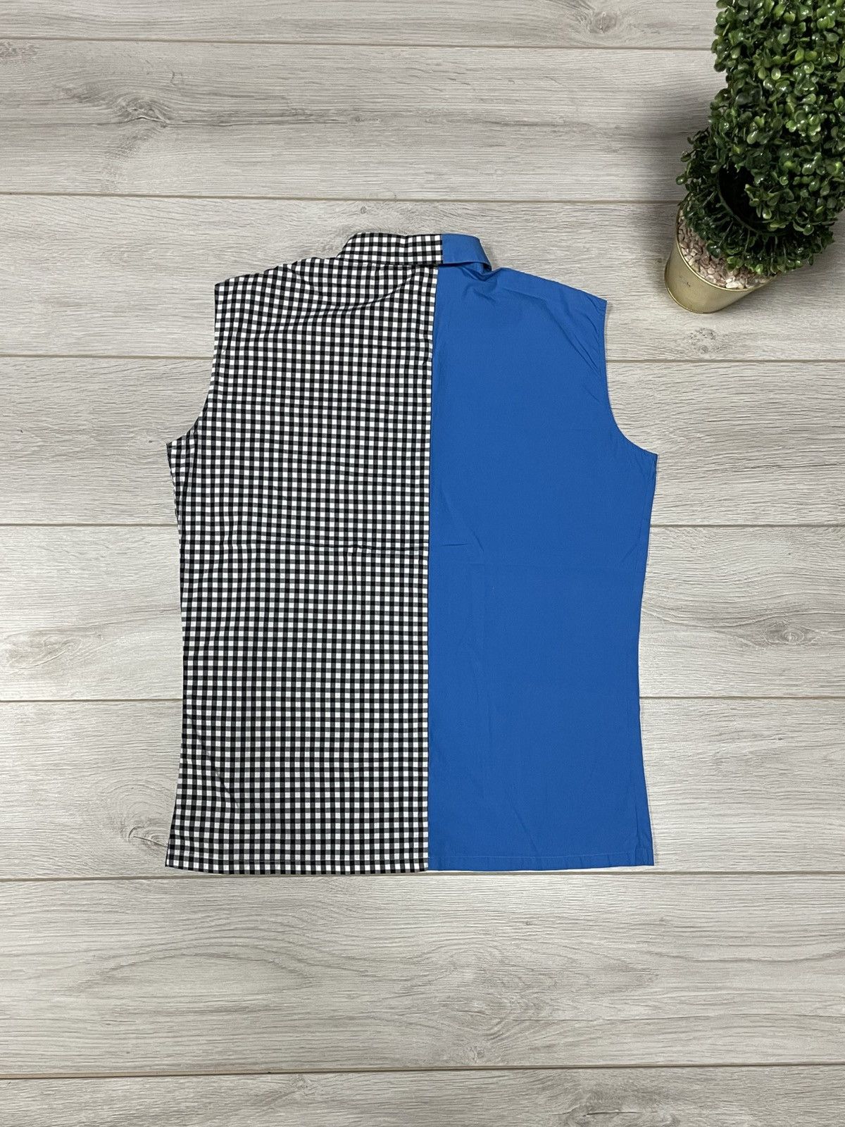 Raf Simons Raf Simons RARE sleeveless shirt check split buttons Size US M / EU 48-50 / 2 - 6 Thumbnail