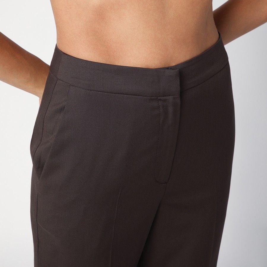Loulou de Saison o1d2blof0824 Wool Trousers in Brown Size 26" / US 2 / IT 38 - 5 Thumbnail