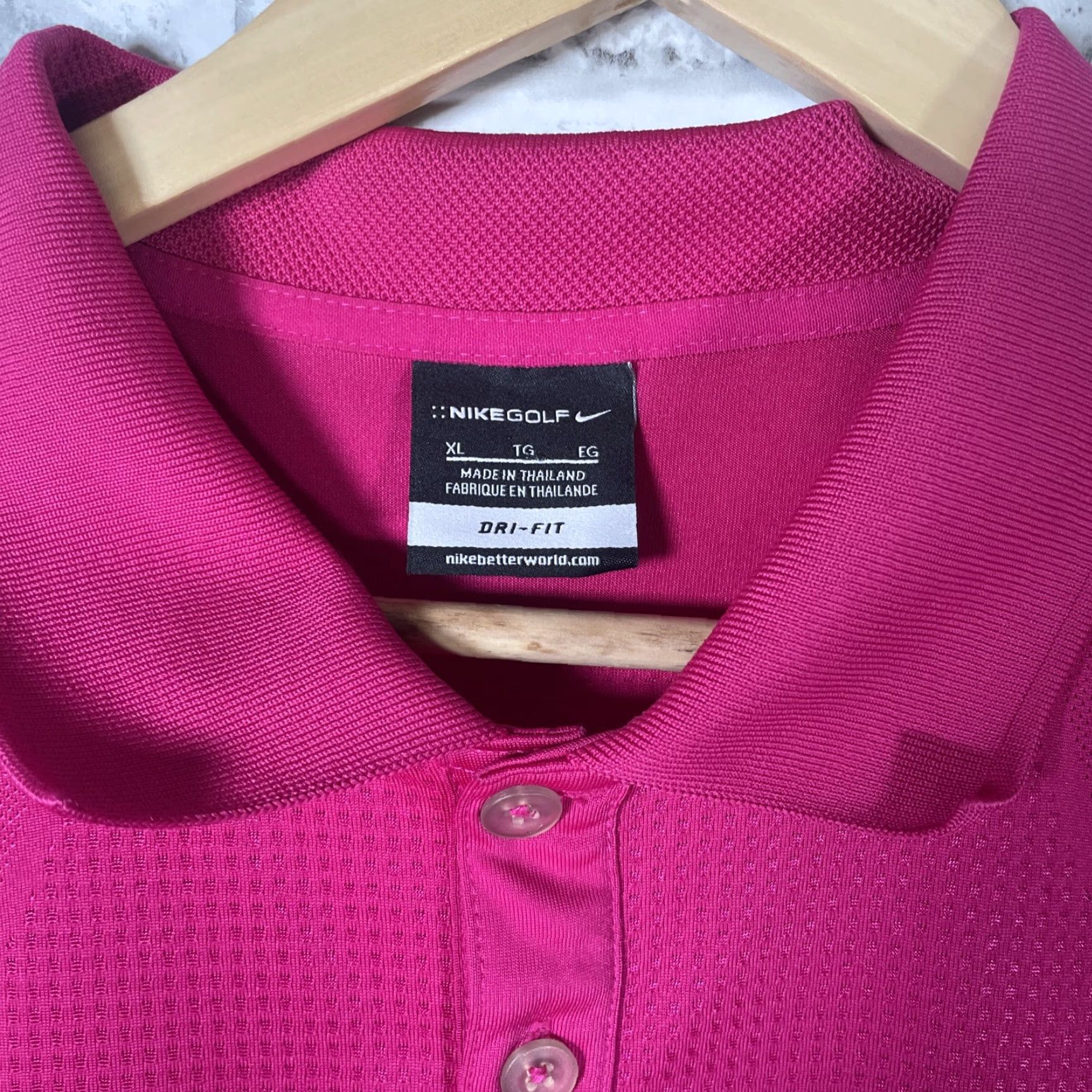 Nike Nike Golf Dri-Fit Magenta Golf Polo Mens XL Size Polo Magenta Nike Golf Mens XL Size US XL / EU 56 / 4 - 4 Thumbnail