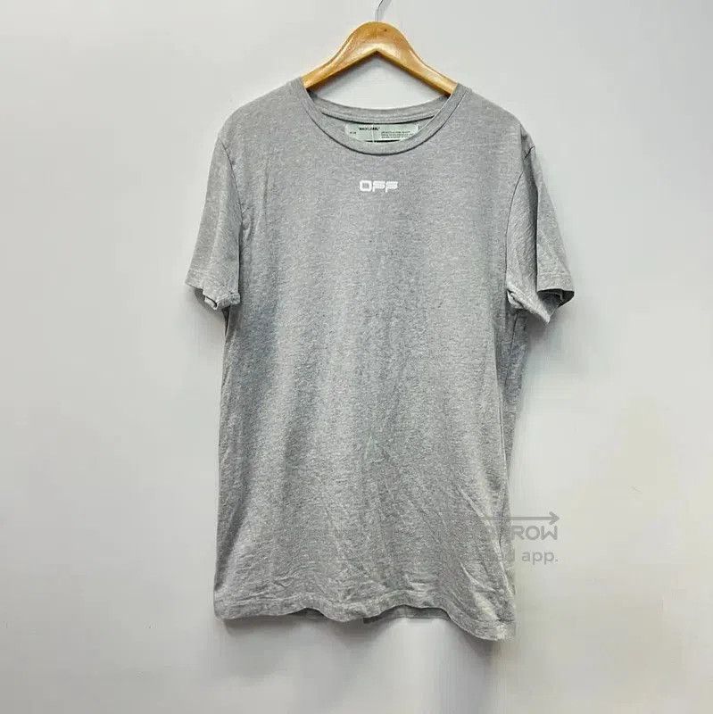 Off-White Off-White Gray Cotton Men's T-Shirt . Size US L / EU 52-54 / 3 - 1 Thumbnail