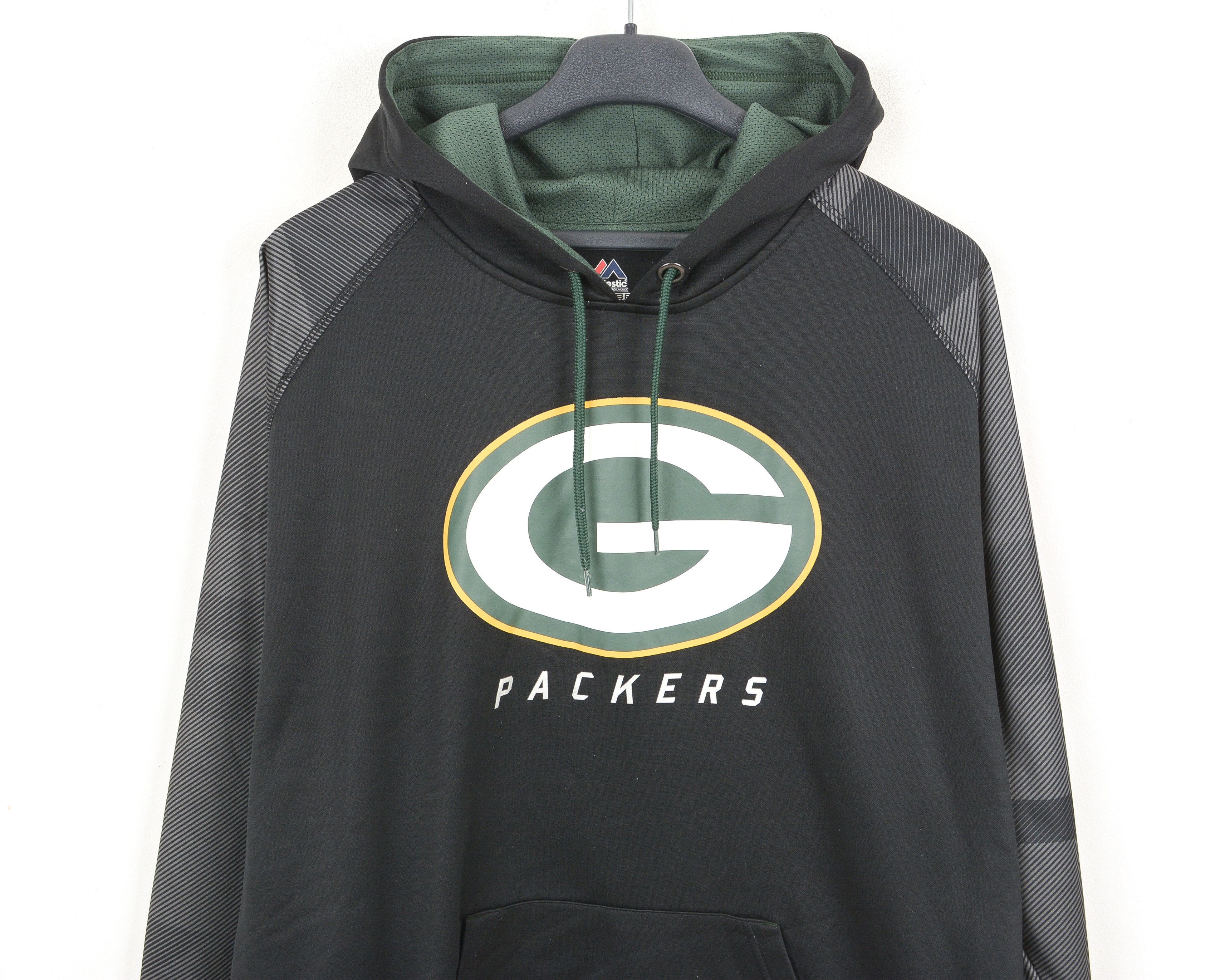 Majestic GREEN BAY PACKERS Thermabase 2XL Hoodie Jumper Pullover top Size US XXL / EU 58 / 5 - 2 Thumbnail