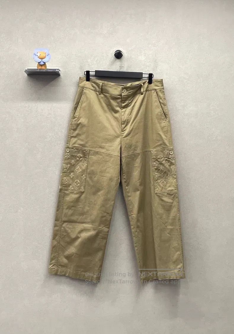 Louis Vuitton Louis Vuitton size US 50 Flocked khaki pants Size US 34 / EU 50 - 1 Thumbnail