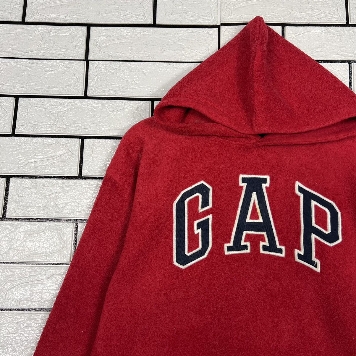 Gap Vintage 90's GAP Kids Big Logo Fleece Hoodies #4107-C187 Size US XXL / EU 58 / 5 - 4 Thumbnail