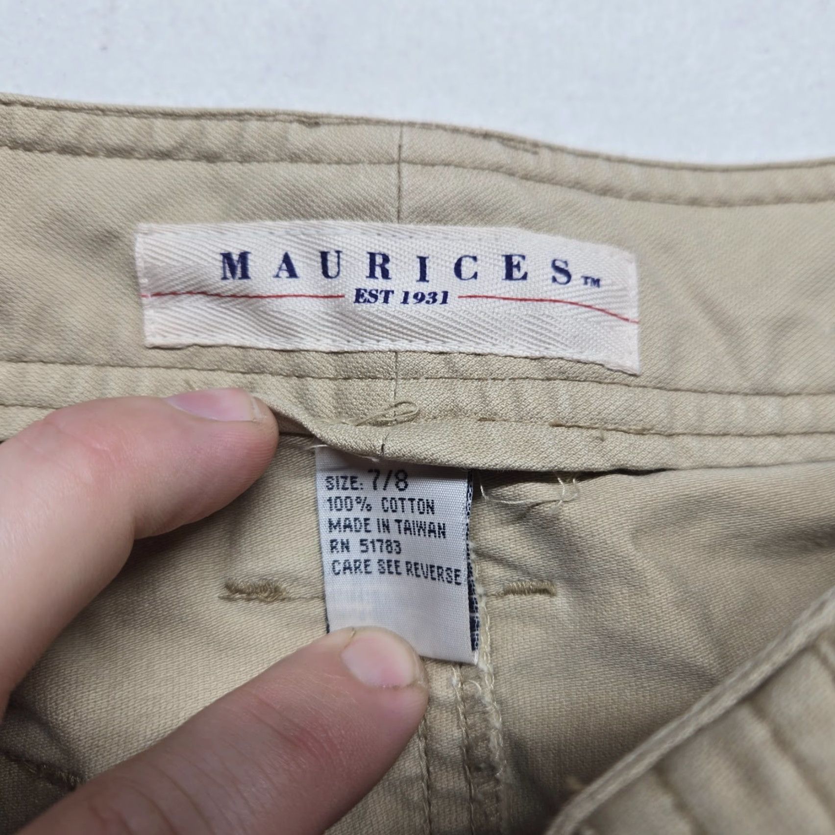 Vintage Maurices A-Line Long Skirt Beige Adult Women's Regular Size 8 Casual Summer Fall Size 30" / US 8 / IT 44 - 3 Thumbnail
