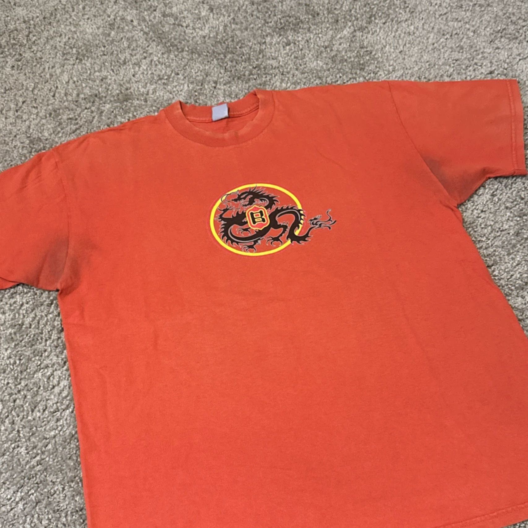 Billabong VINTAGE Billabong Dragon Graphic Cyber Skate Surf Orange T-Shirt Large Mens 2000s Size US L / EU 52-54 / 3 - 5 Thumbnail