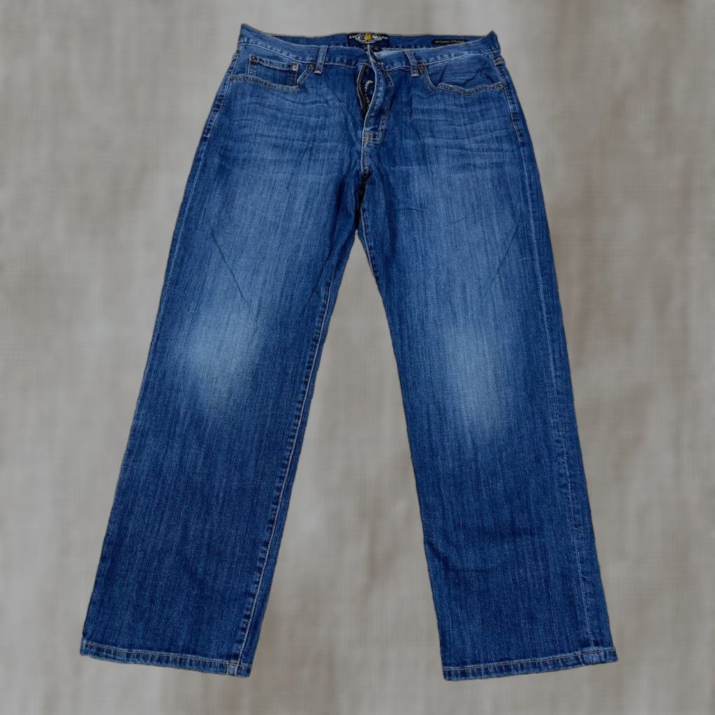 Lucky Brand Lucky Brand Jeans Men 36x30 Straight Blue Denim 5-Pocket Regular Fit Dark Wash Classic American Y2K Mens Size US 36 / EU 52 - 1 Thumbnail
