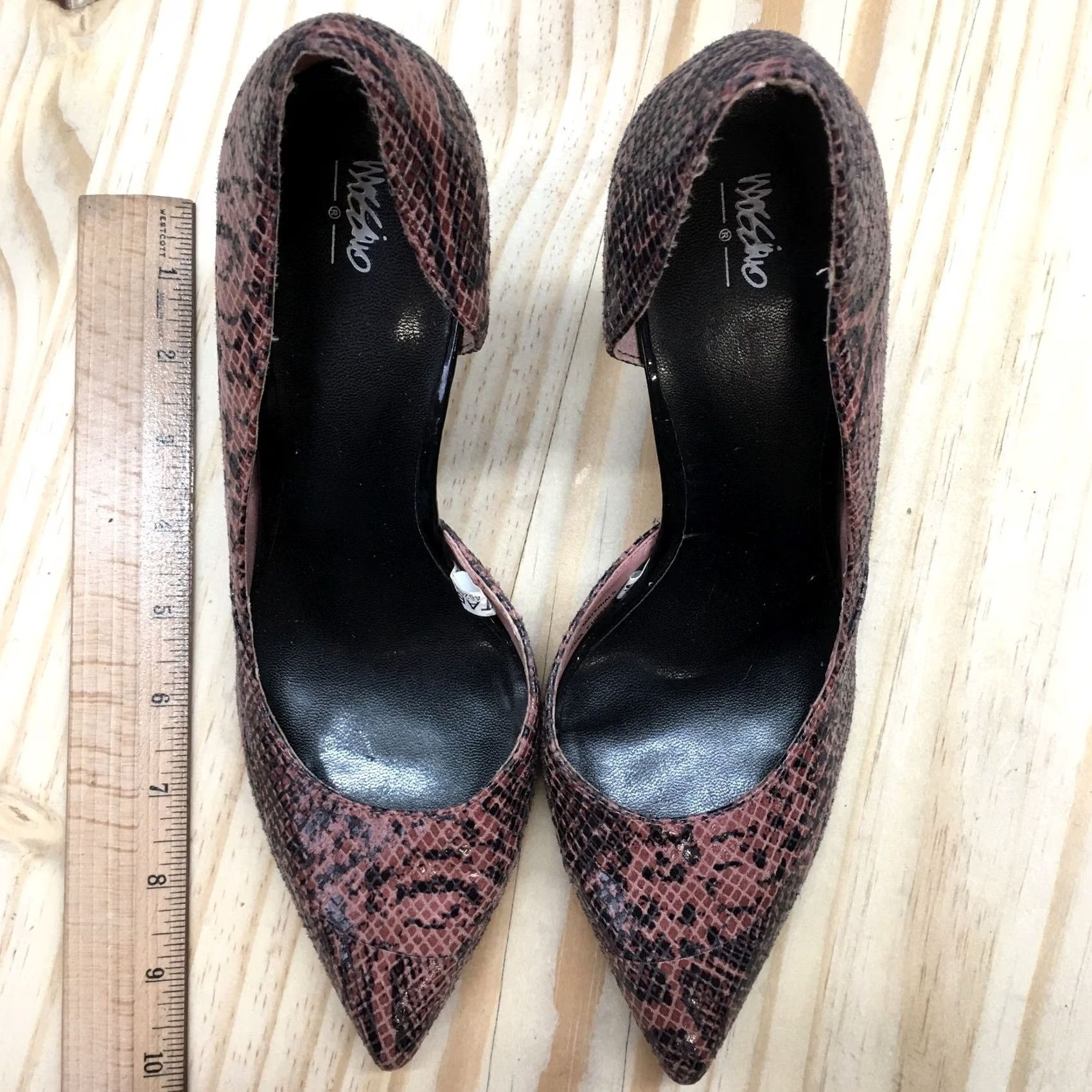 Mossimo Mossimo Heels Womens 8 Snake Print Dress Pointed Toe DOrsay Pumps Black Pink - Pump - Womens - 8 - Pink Snake Print, Mossimo Shoes Size M / US 6-8 / IT 42-44 - 6 Thumbnail