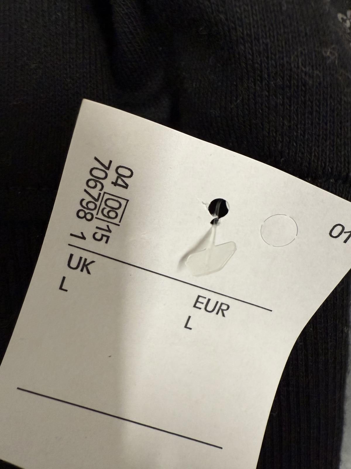 DKNY DKNY Black Sweatshirt with White and Sequin Stripe Detail, L Size L / US 10 / IT 46 - 3 Thumbnail