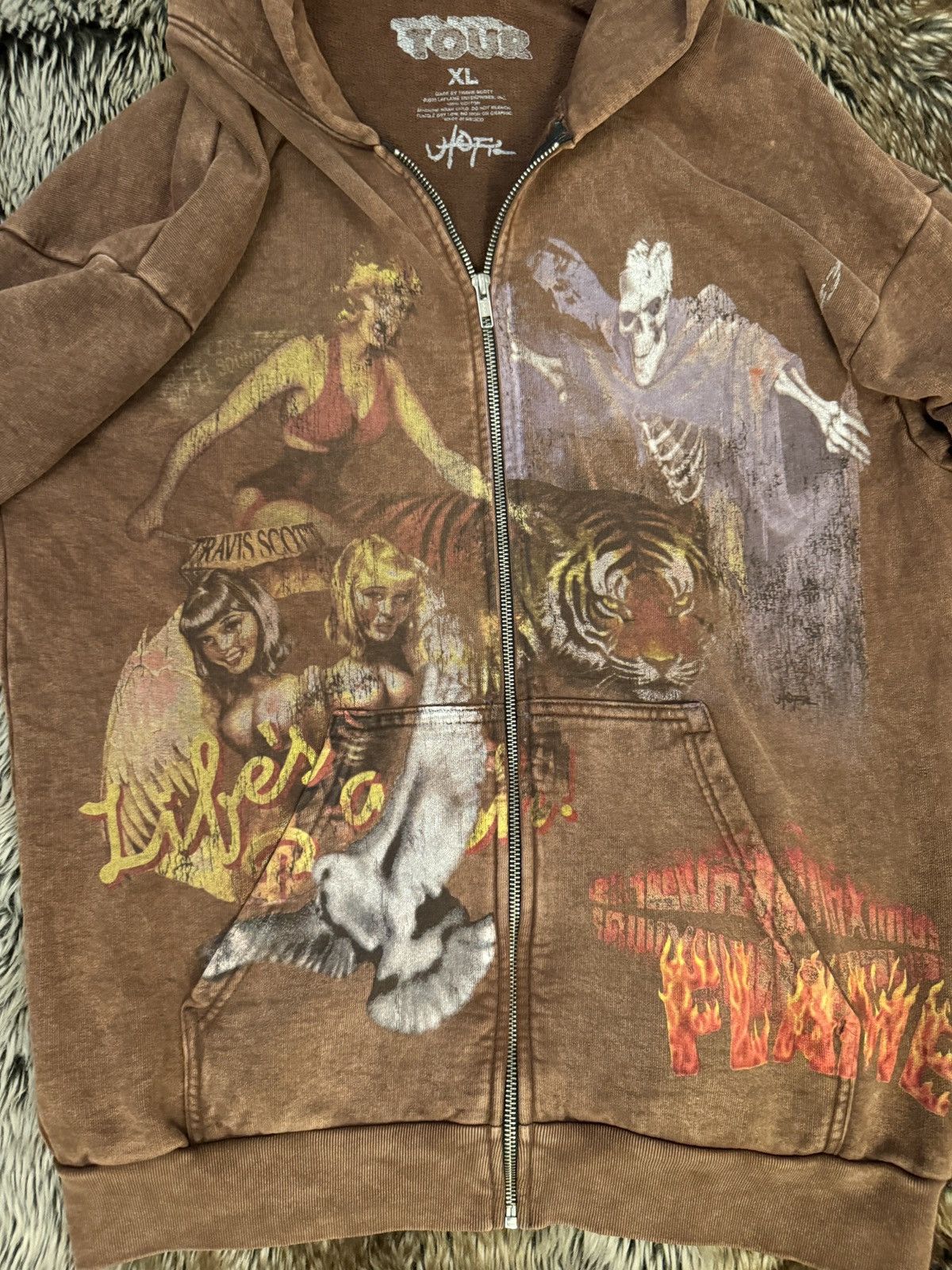 Travis Scott Travis Scott Utopia Tour Zipup Size US XL / EU 56 / 4 - 2 Thumbnail