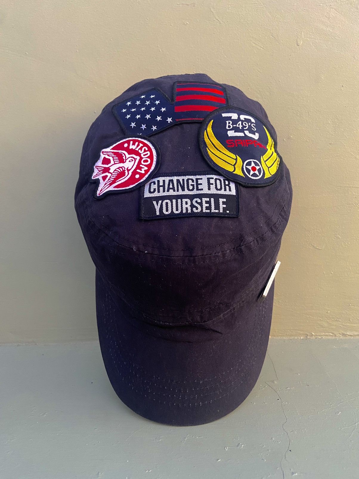 If Six Was Nine 2000s it street patrol hat with lots of embroidered emblems Size ONE SIZE - 1 Thumbnail