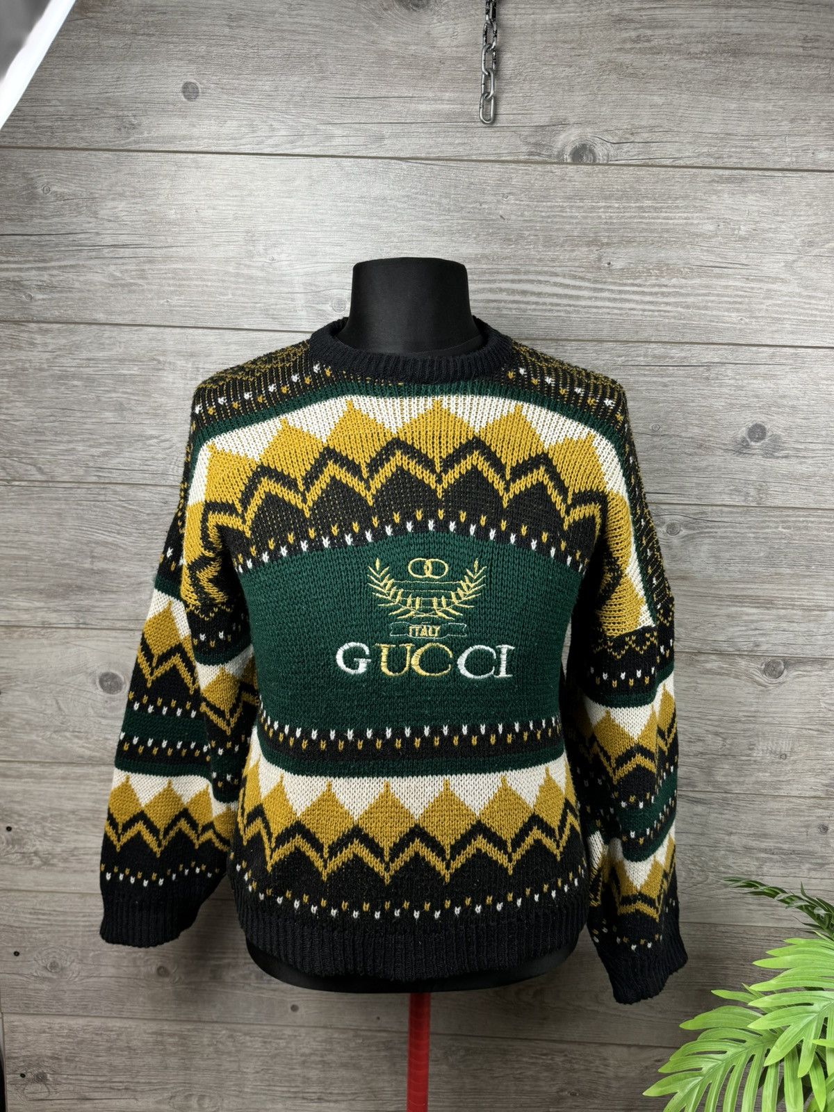 Japanese Brand 90s Gucci style sweater rare vintage Size US M / EU 48-50 / 2 - 1 Thumbnail