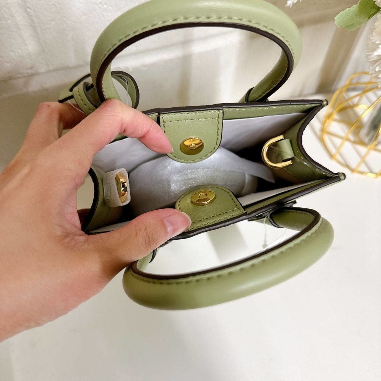Michael Kors Michael Kors 35S1GM9T0L Mercer XS Leather xbody Bag green Size ONE SIZE - 5 Thumbnail